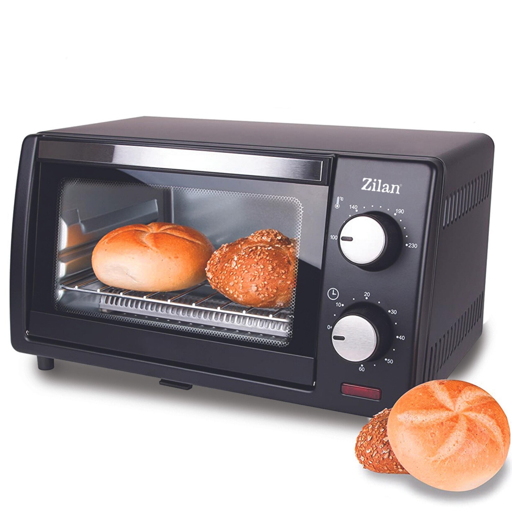 Zilan Minibackofen 9L Kleiner Backofen Mini Oven 100-230°C 800W | 06423154024328