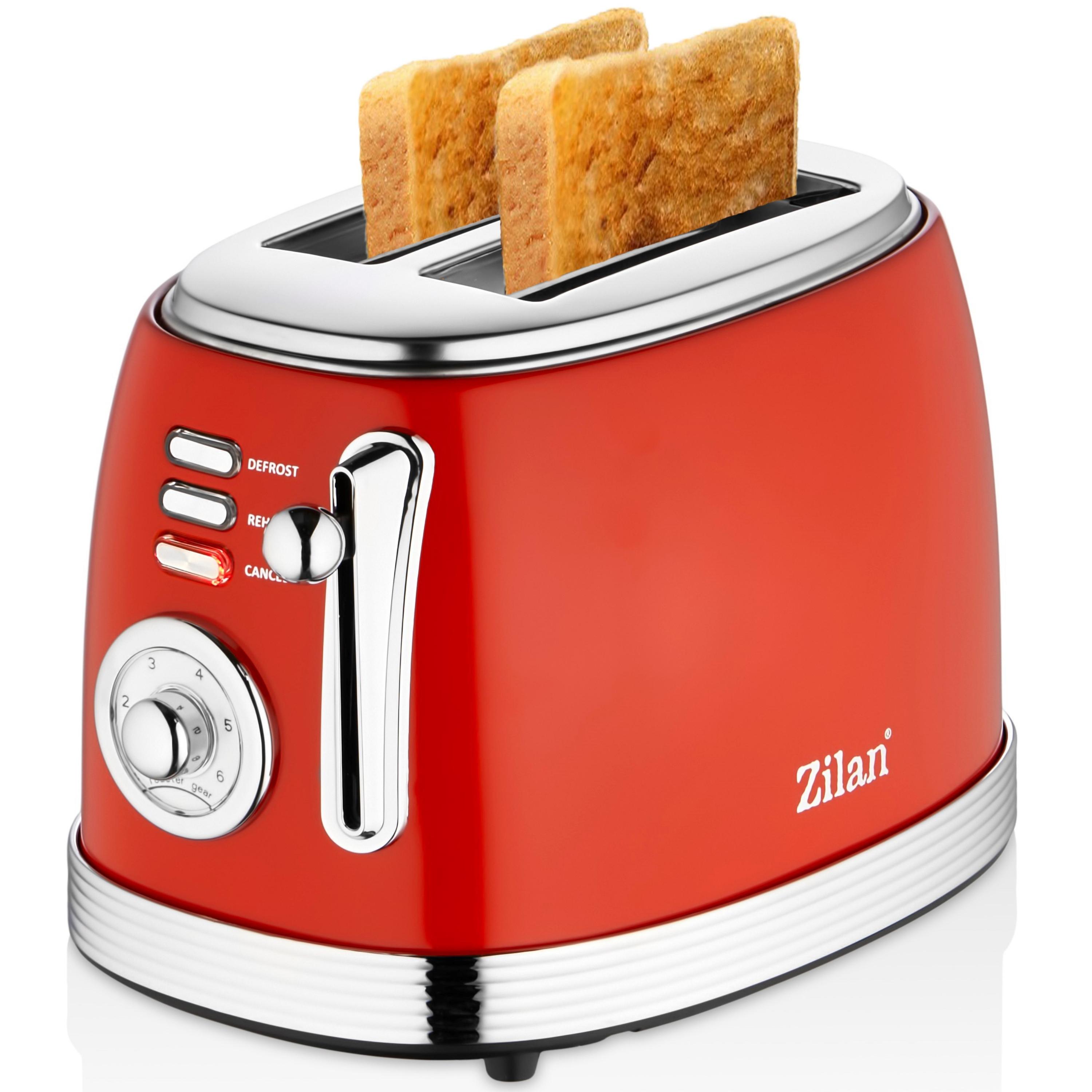 Zilan 60er Jahre Retro 2 Scheiben Doppelschlitz Toaster 850 Watt - Bild 1