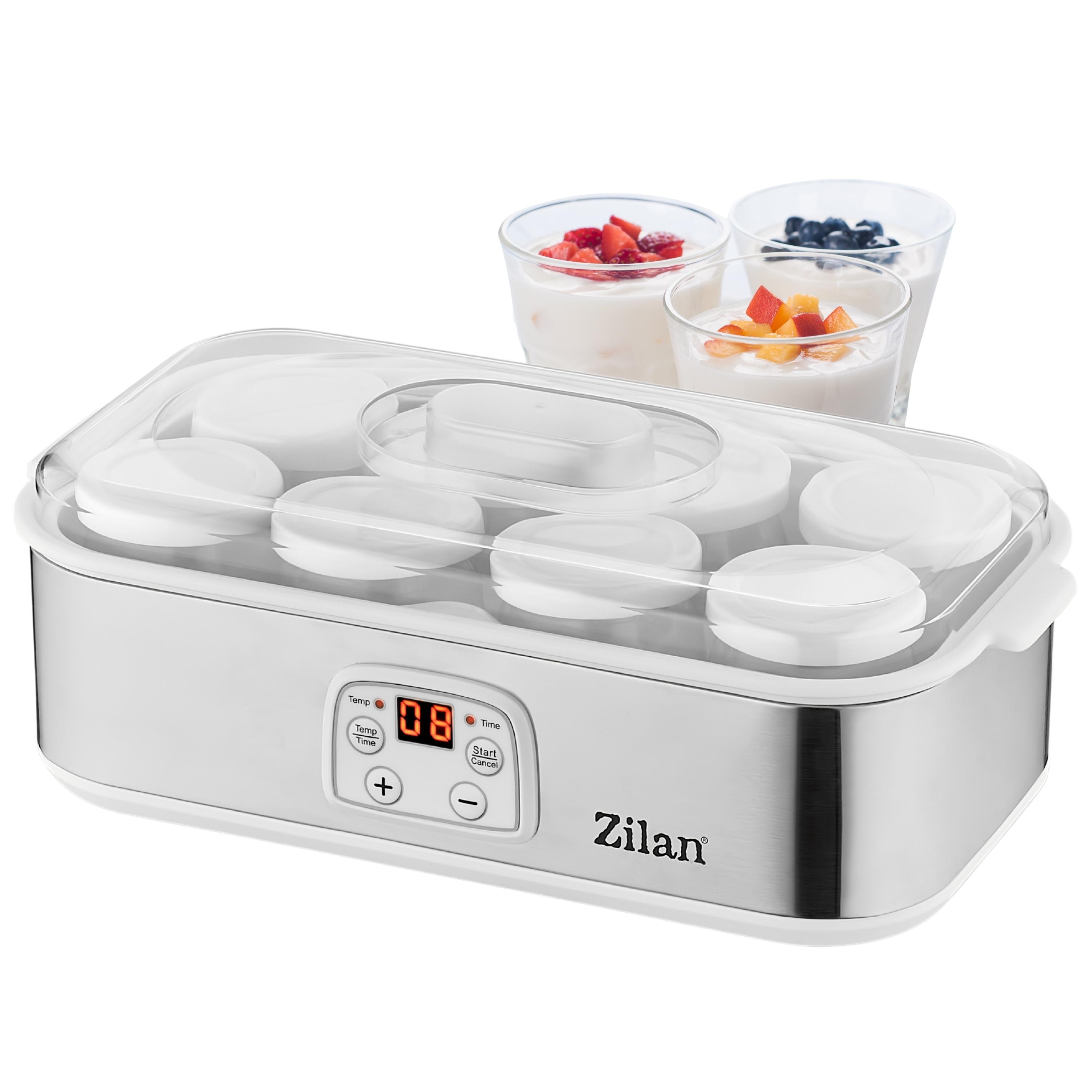 Zilan Joghurt Maker Joghurtbereiter 1.44 Liter 8 Glasflaschen &aacute; 180 ml Digitales Display - Bild 1
