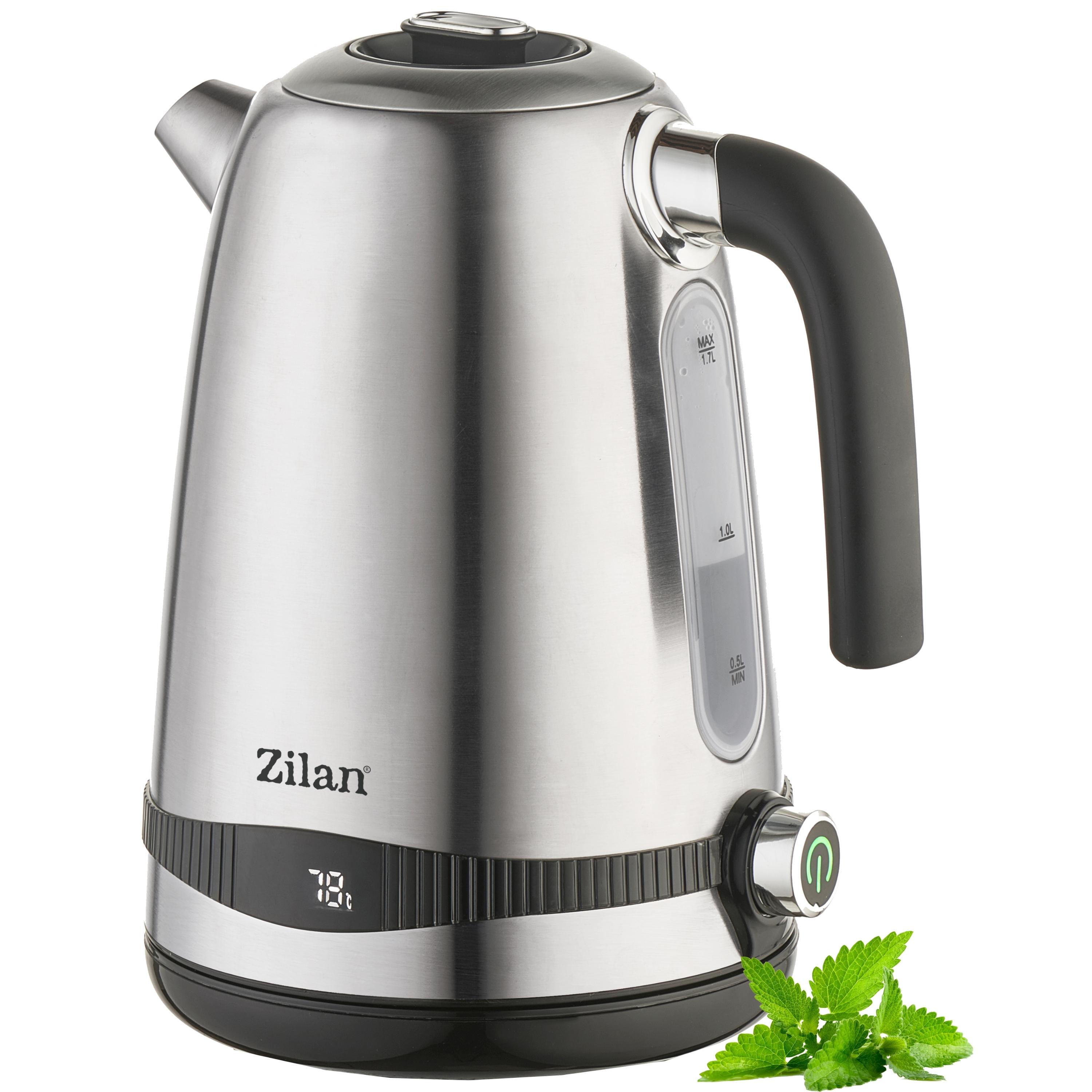 Zilan Edelstahl Wasserkocher 1.7L mit Temperatureinstellung 2200W - Bild 1