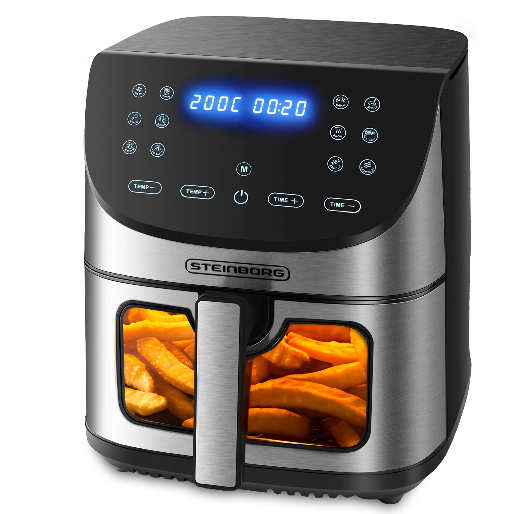 4in1 Heißluftfritteuse  12 automatische Programme 1700W