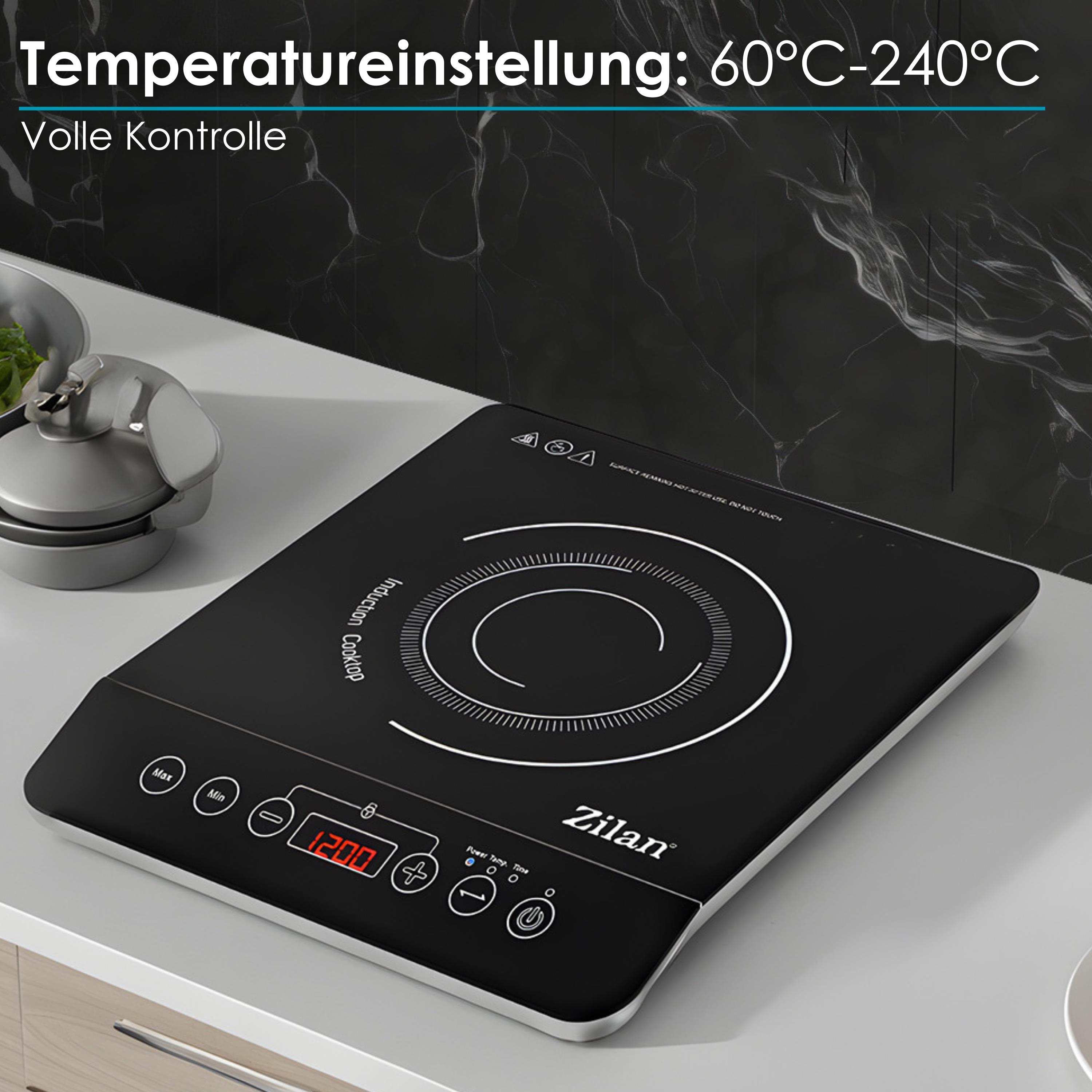 Zilan Induktionskochfeld 1 Platte Einzelinduktionskochfeld 2000W online kaufen bei Netto