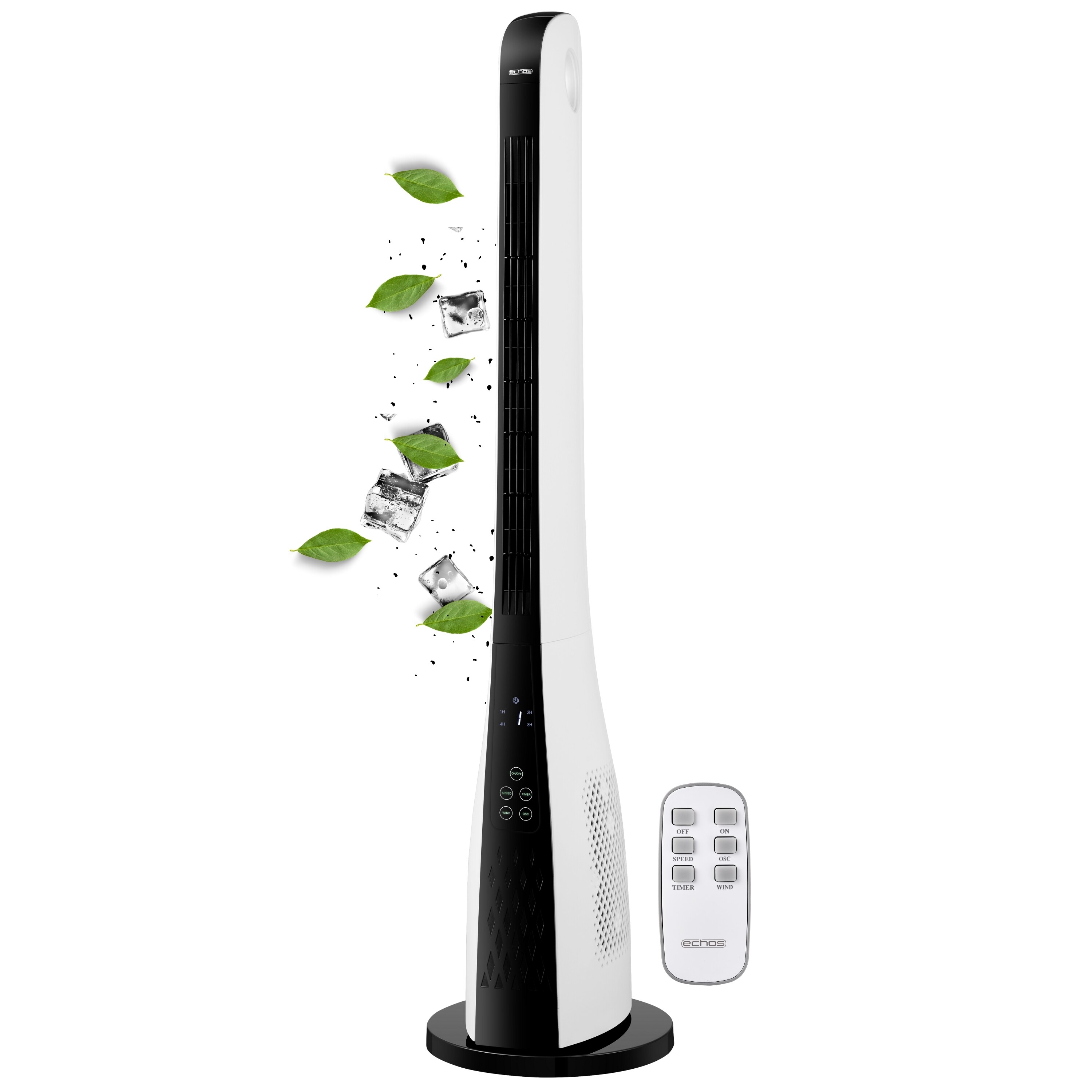 Echos Turmventilator m. Fernbedienung 3 Stufen 3 Modi Timer 50W - Bild 1