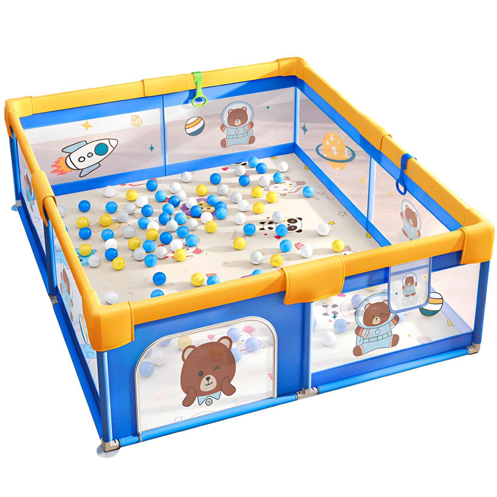 Ecosa Laufgitter 200x180cm faltbar Spielgitter Krabbelgitter Bällebad | 04260677794114