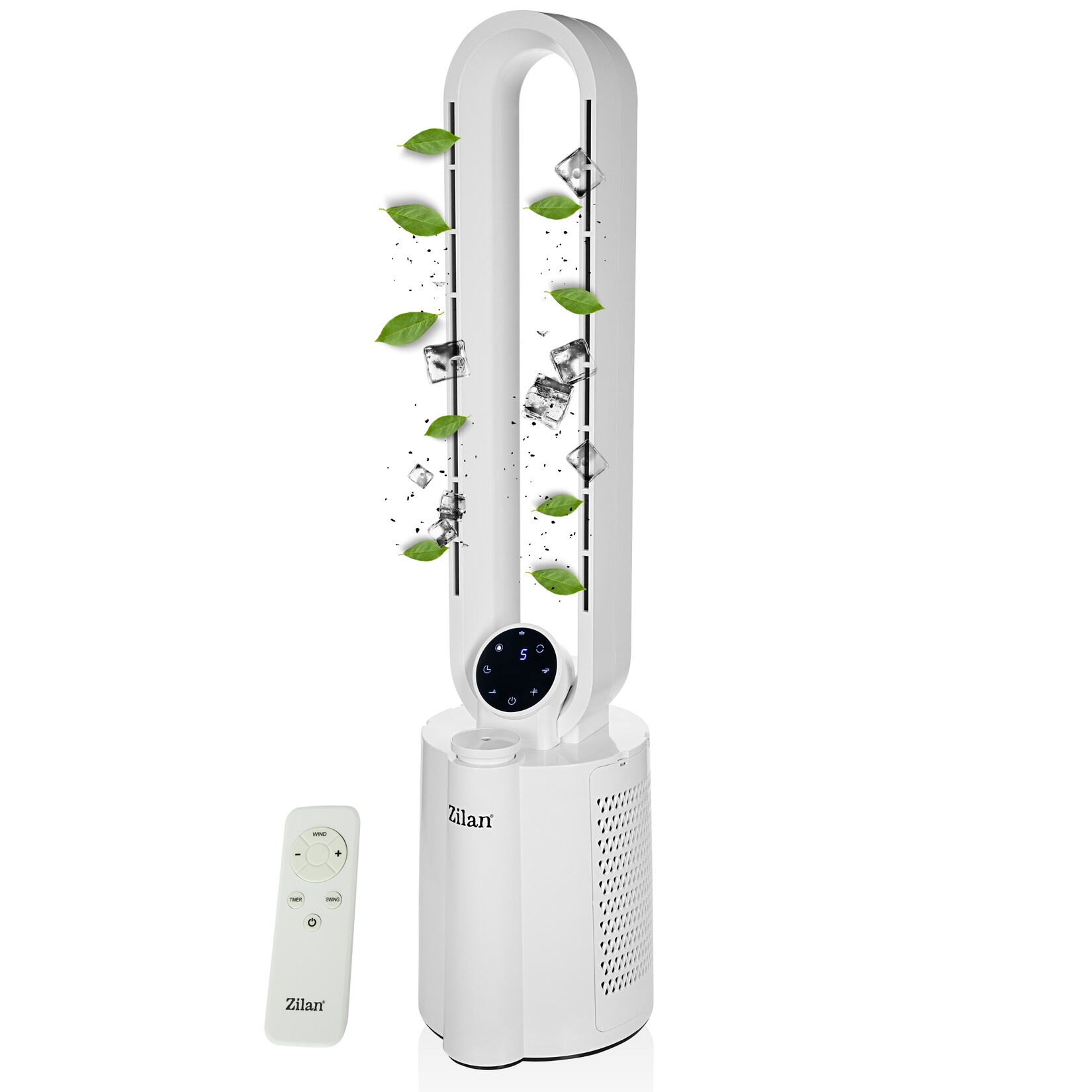 Turmventilator mit Luftbefeuchter Fernbedienung 12 Stufen Timer