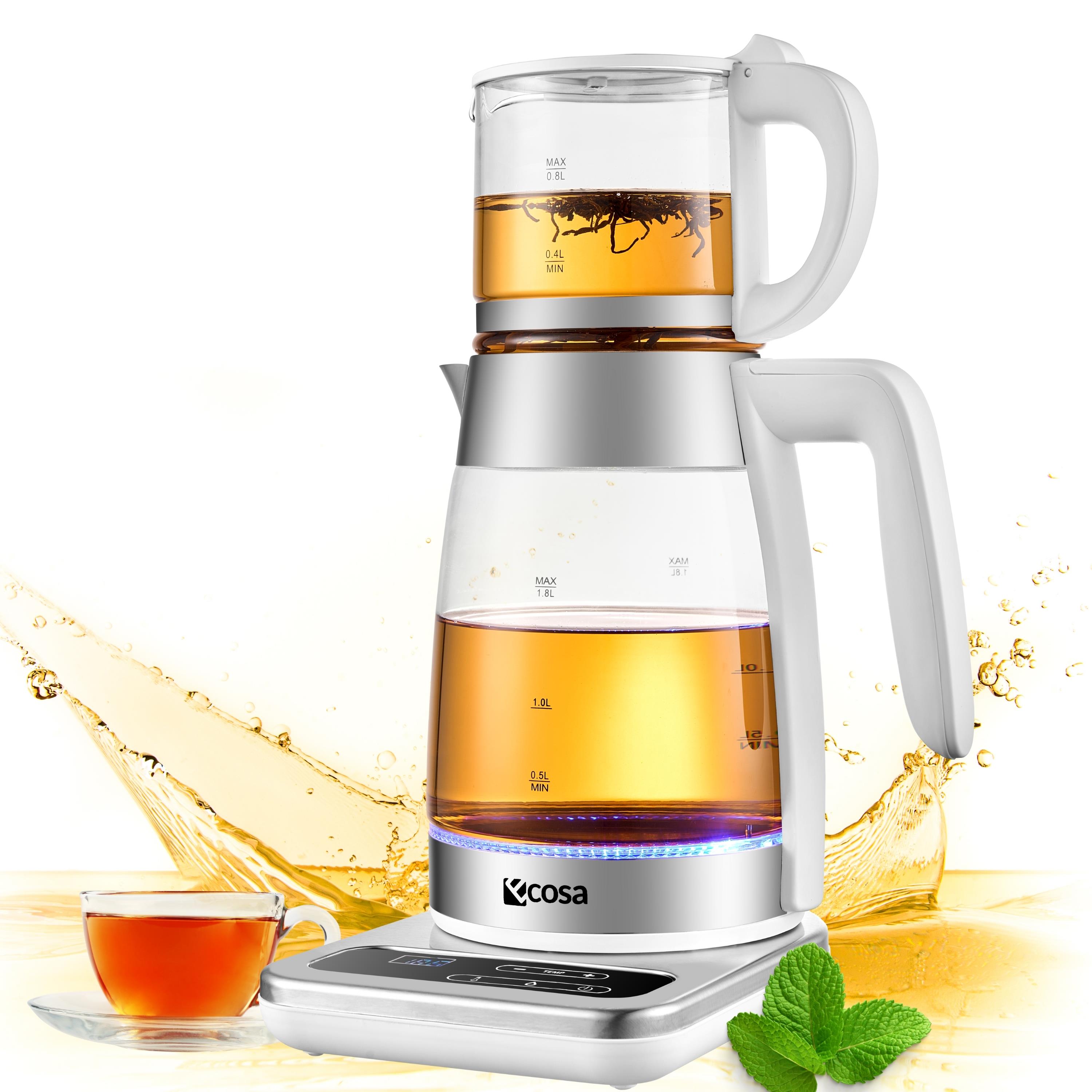 Ecosa Teekocher 2200W BPA-Frei Kalkfilter 1,8L + 0,8L - Bild 1