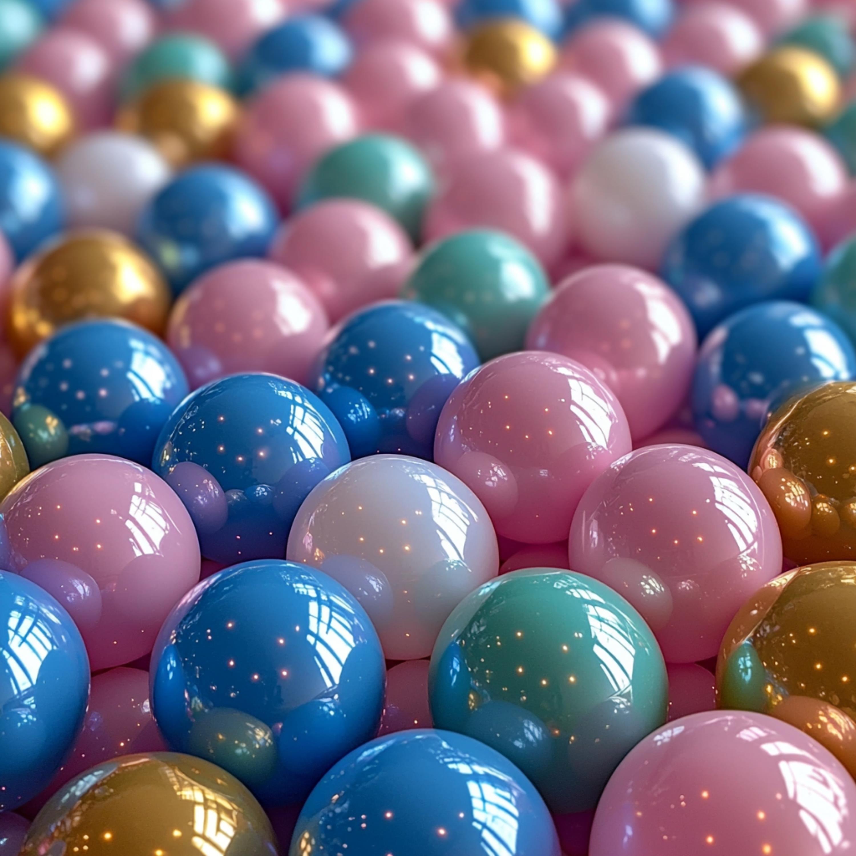 Ecosa B&auml;llebad B&auml;lle Spielb&auml;lle Metallic 100 Stk - Bild 1