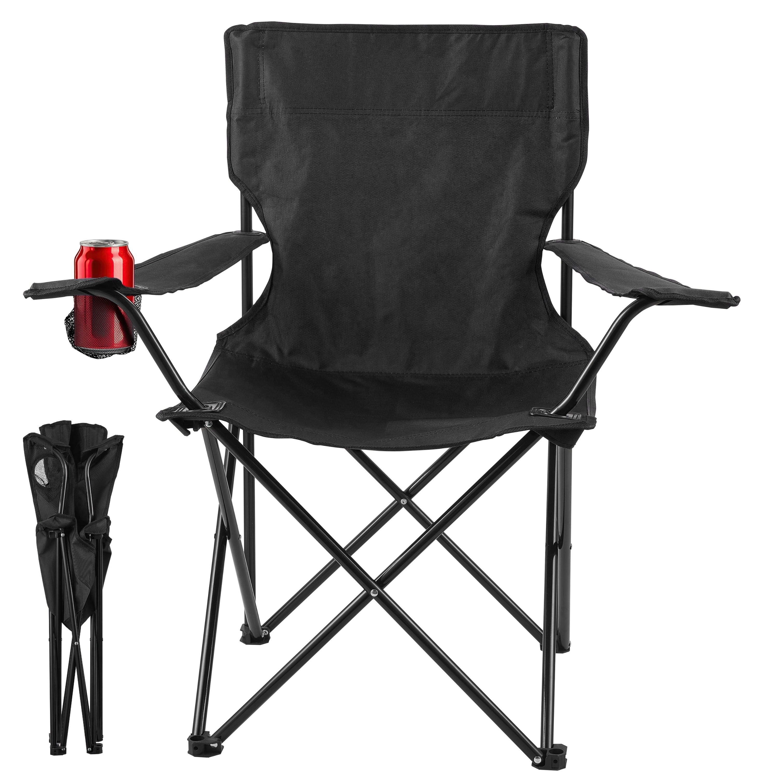 Ecosa Campingstuhl Schwarz Klappstuhl Faltbar &ndash; Robuster Outdoor Stuhl mit Tragetasche - Bild 1