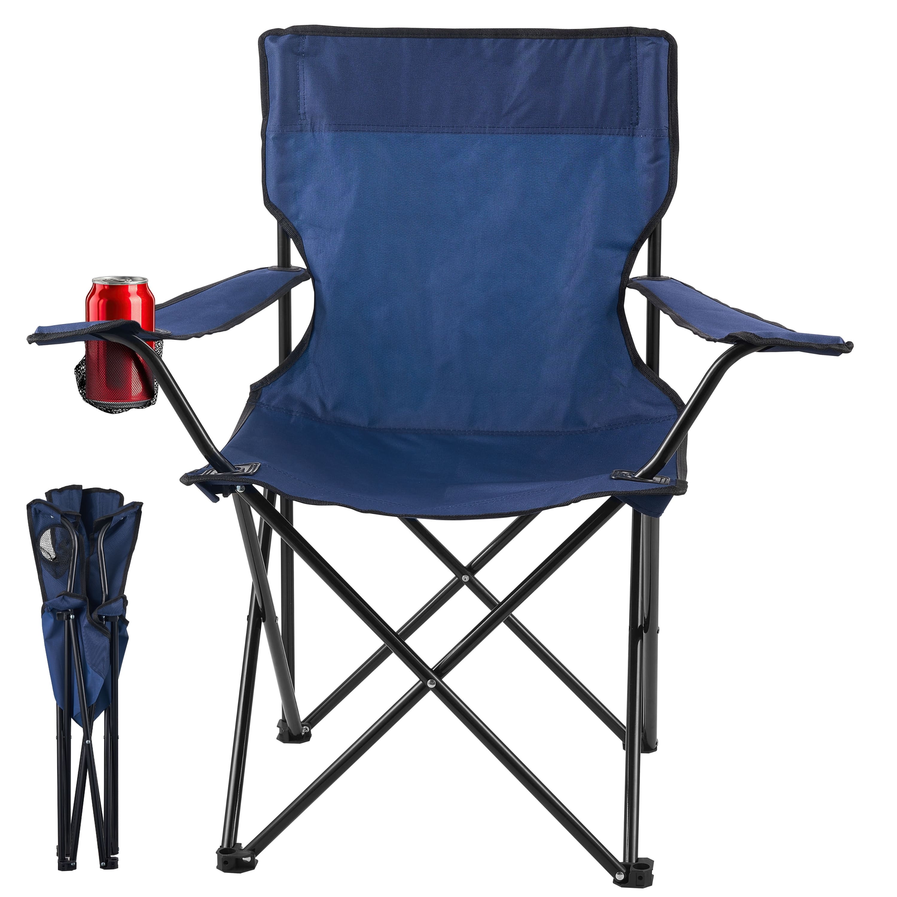 Ecosa Campingstuhl Blau Klappstuhl Faltbar &ndash; Robuster Outdoor Stuhl mit Tragetasche - Bild 1