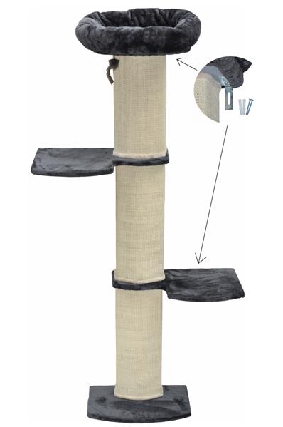 Nanook Wandkratzbaum Stella grau 186 cm - Bild 1