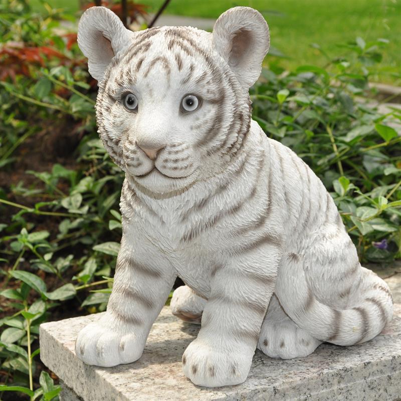 Dazikemo Dekofigur Gartenfigur wei&szlig;er Tiger - Bild 1