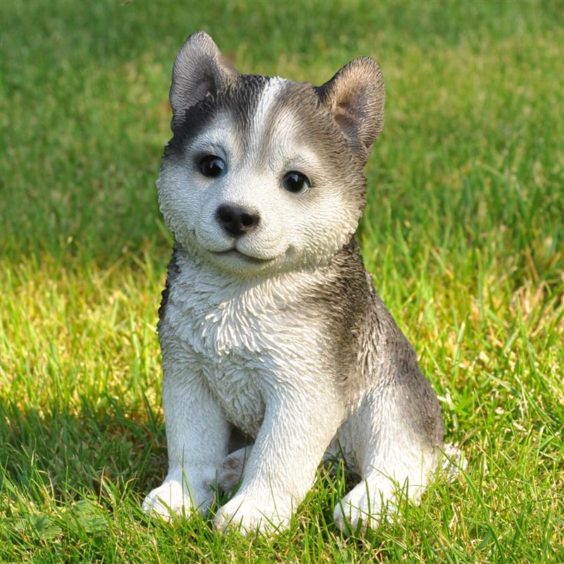 Dazikemo Dekofigur Gartenfigur Husky 17,5 x 10 x 12 cm - Bild 1