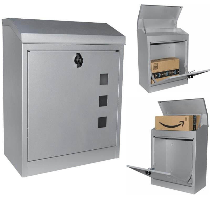 Dazikemo Briefkasten Paketbox Silber | 04251639209456