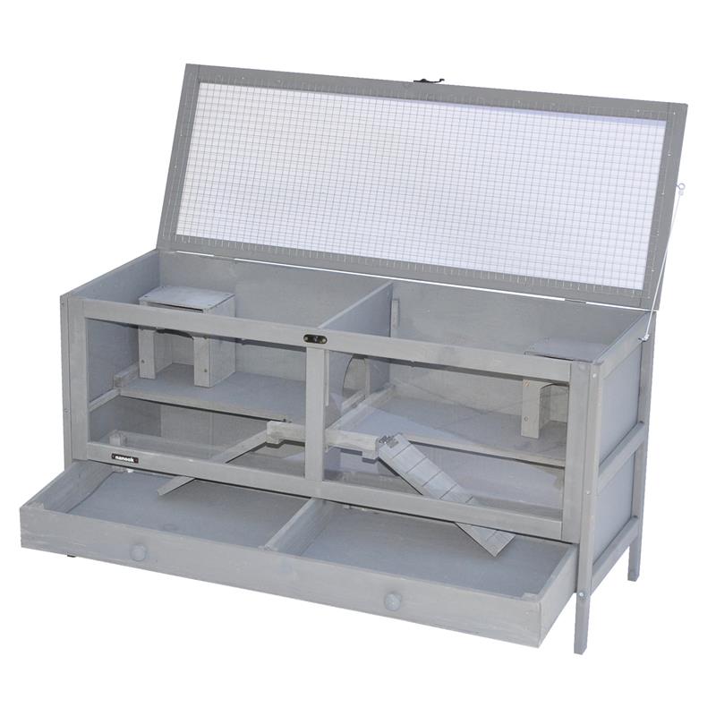 Nanook Kleintierk&auml;fig Hamsterk&auml;fig Grau 92 x 34 x 48 cm - Bild 1