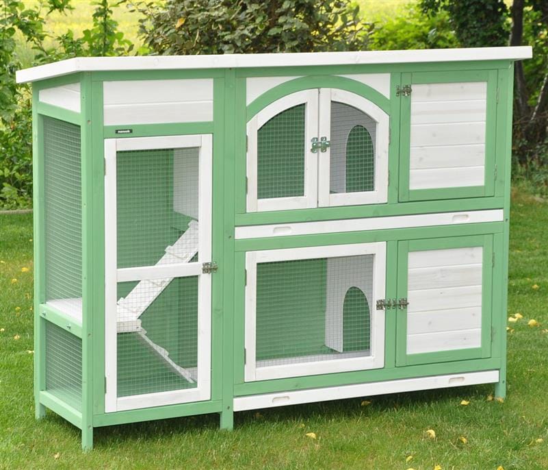 Nanook Kleintierstall Jumbo gr&uuml;n-weiss 145 x 108 x 48 cm - Bild 1