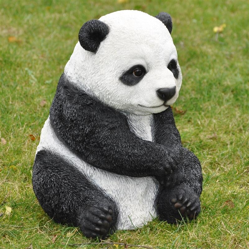 Dazikemo Gartenfigur Dekofigur Sitzender Pandabär | 04251639210292