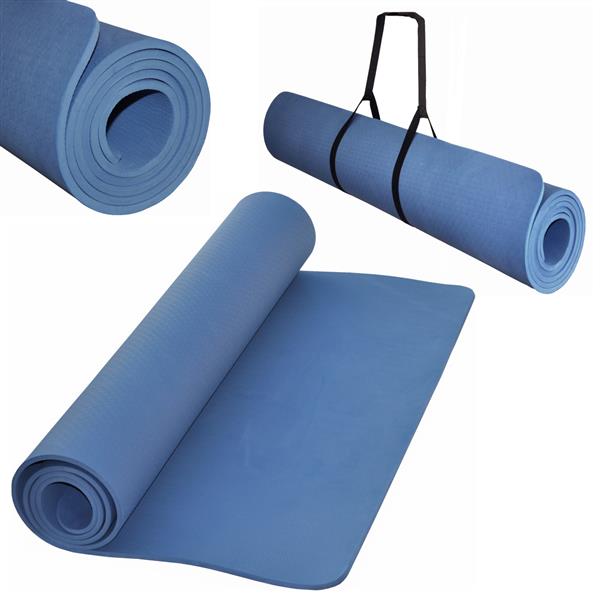 Dazikemo XXL Komfort Yogamatte BLAU &ndash; Hautfreundlich, gelenkschonend, Premium-Qualit&auml;t - Bild 1