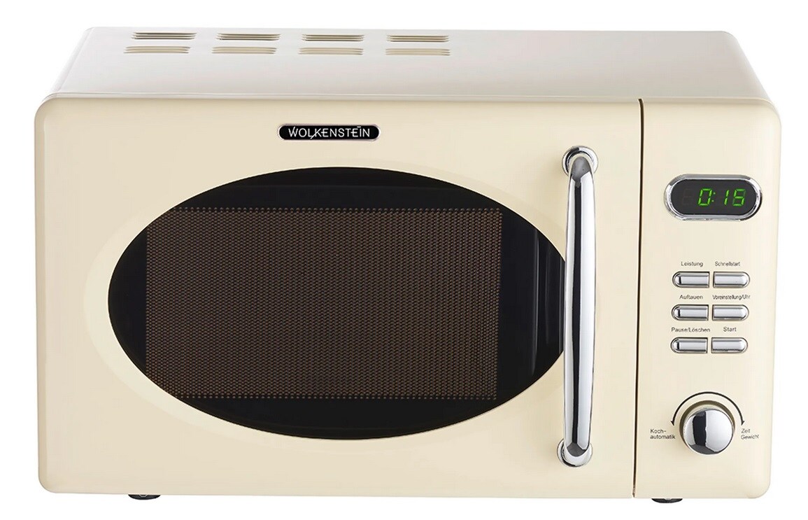 Wolkenstein Mikrowelle WMW720 SC - creme, Retro-Design, 700Watt, 20l, nostalgie - Bild 1