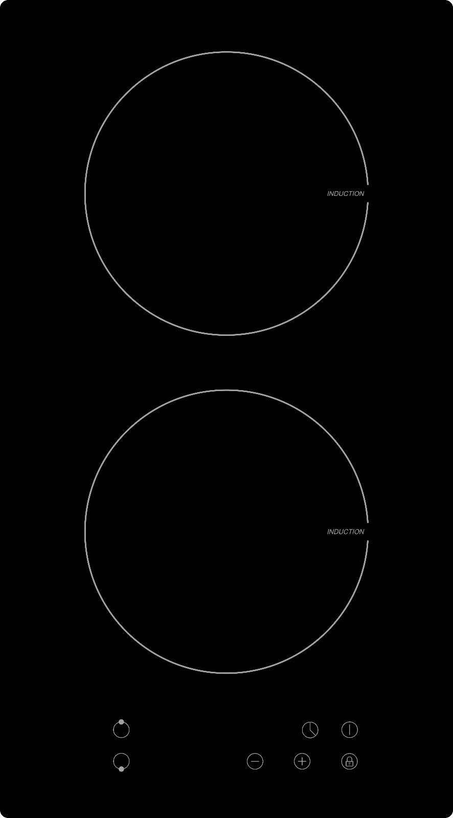 PKM Induktionskochfeld IF2 - autark, 2 Kochzonen, Domino, Glaskeramik - Bild 1