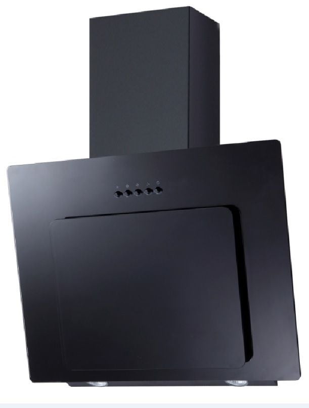 PKM Kopffreihaube 9039X - 60cm, schwarz, Glas, Schr&auml;ghaube mit Randabsaugung - Bild 1