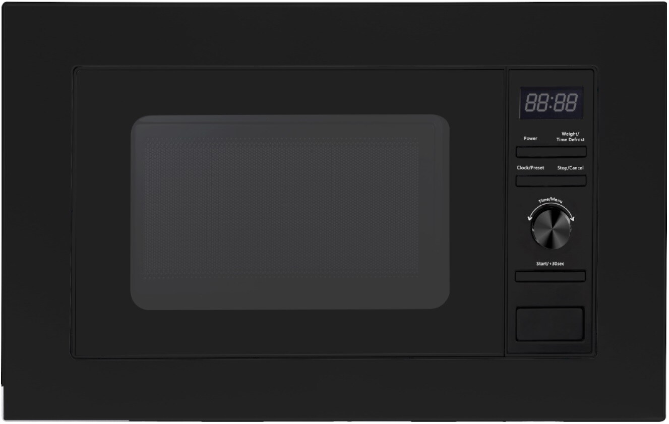 PKM Einbaumikrowelle MW800-20 B EB - schwarz, 800 W, mit Einbaurahmen, 20 Liter
