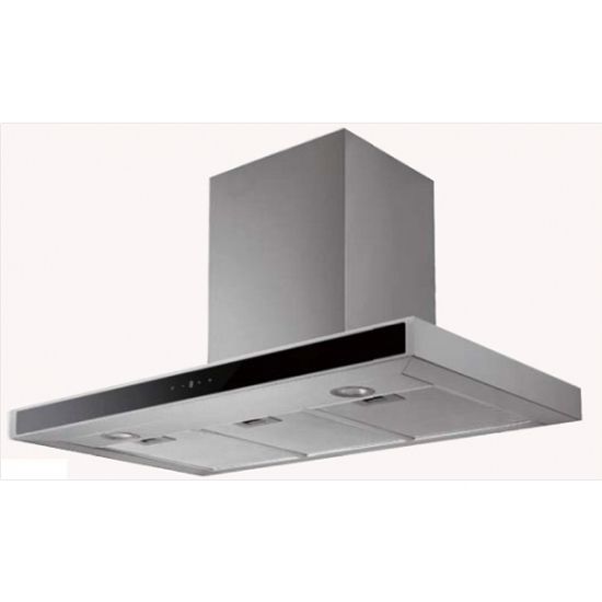 PKM Kaminabzugshaube 8090G Z - 90cm, Touch-Control, Edelstahl, Glasfront schwarz - Bild 1