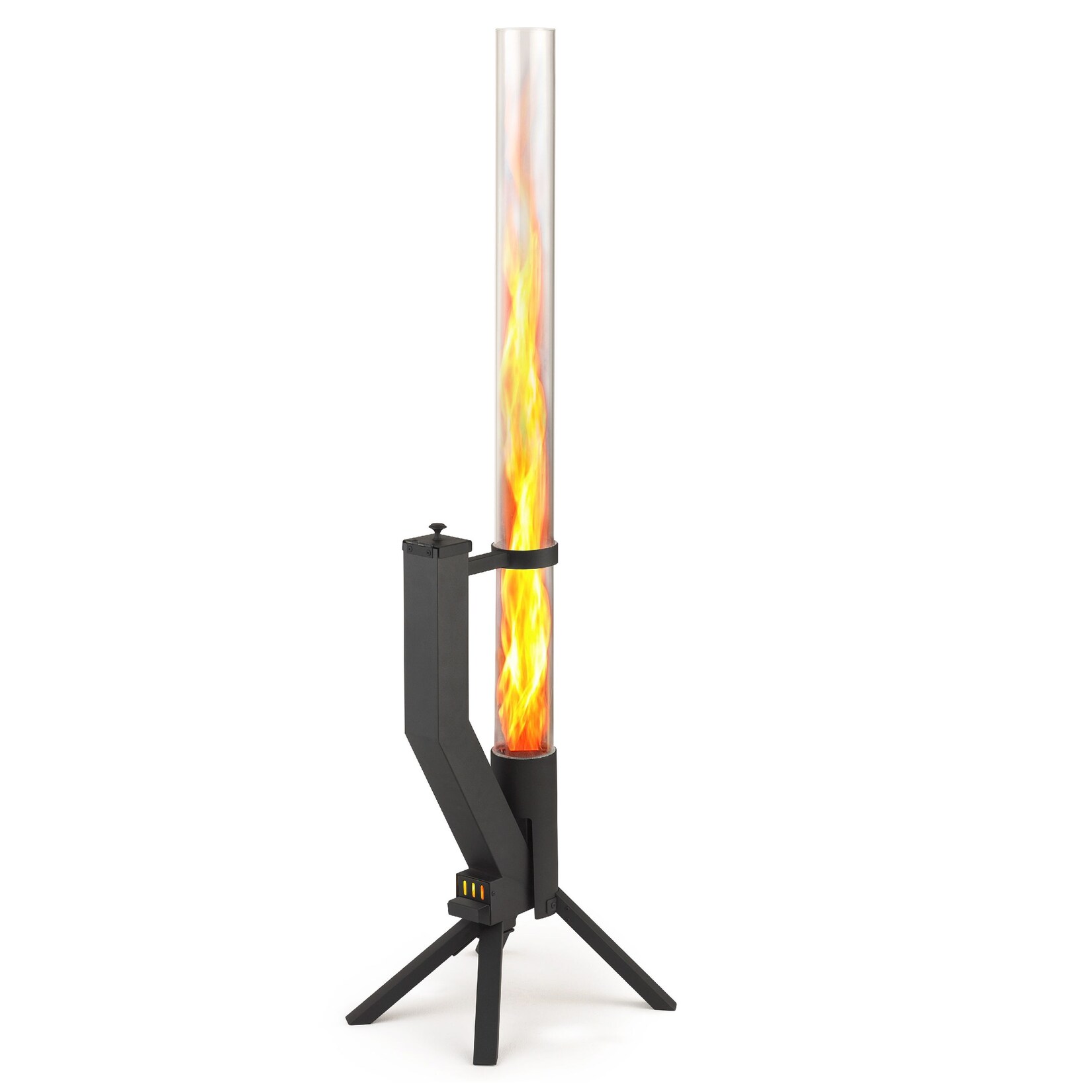 GARDENFLARE Feuerrohr aus Edelstahl in Schwarz für Outdoor-Bereiche