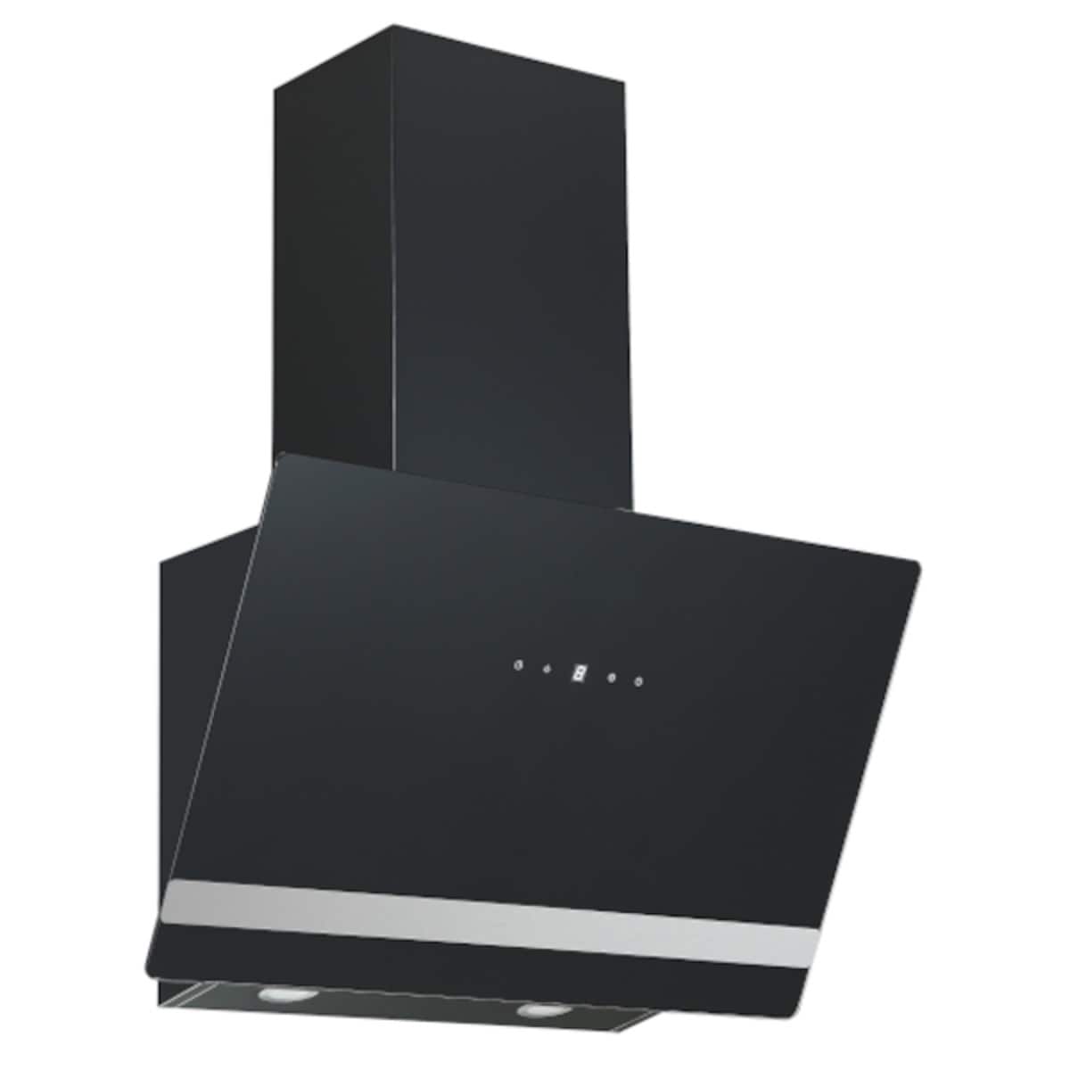 PKM Kopffreihaube S21-60ABTH - 60cm, schwarz, Touch-Control, LED, Schr&auml;ghaube - Bild 1