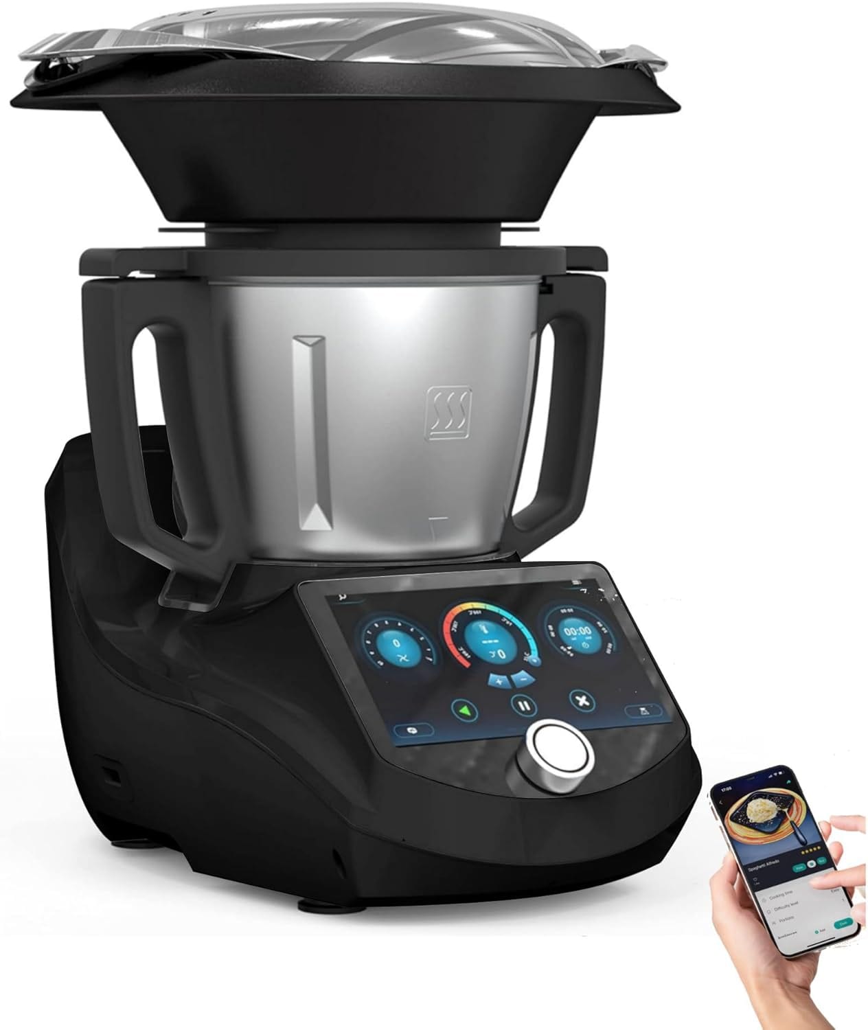 ChefRobot UltraCook CR-7, All-in-One-K&uuml;chenmaschine, smart 3 l, 7-Zoll-TFT-Bildschirm - Bild 1