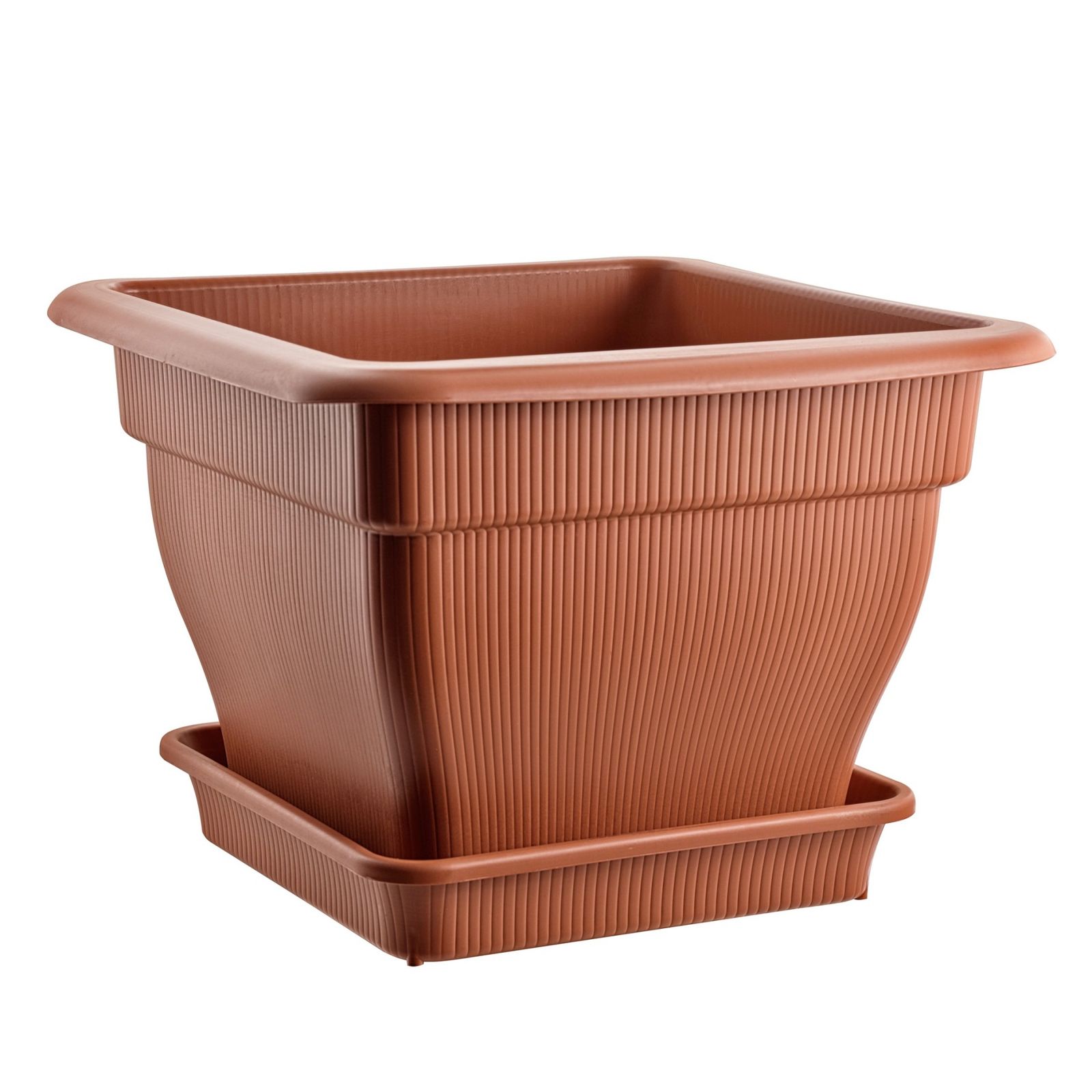 Teterower Kunststoffe GmbH & Co.KG Pflanzgef&auml;&szlig; Blumentopf 18/33/70 Liter Wasserspeicher und Untersetzer - Bild 1