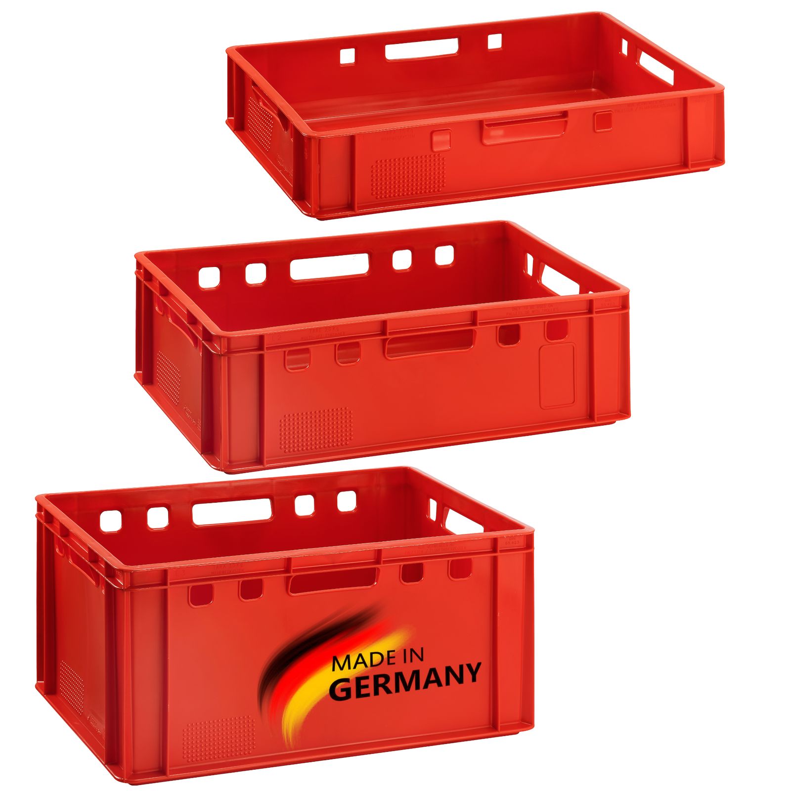 BURI Eurofleischkiste rot Verschiedene Gr&ouml;&szlig;en  E1 / E2 / E3 - Bild 1