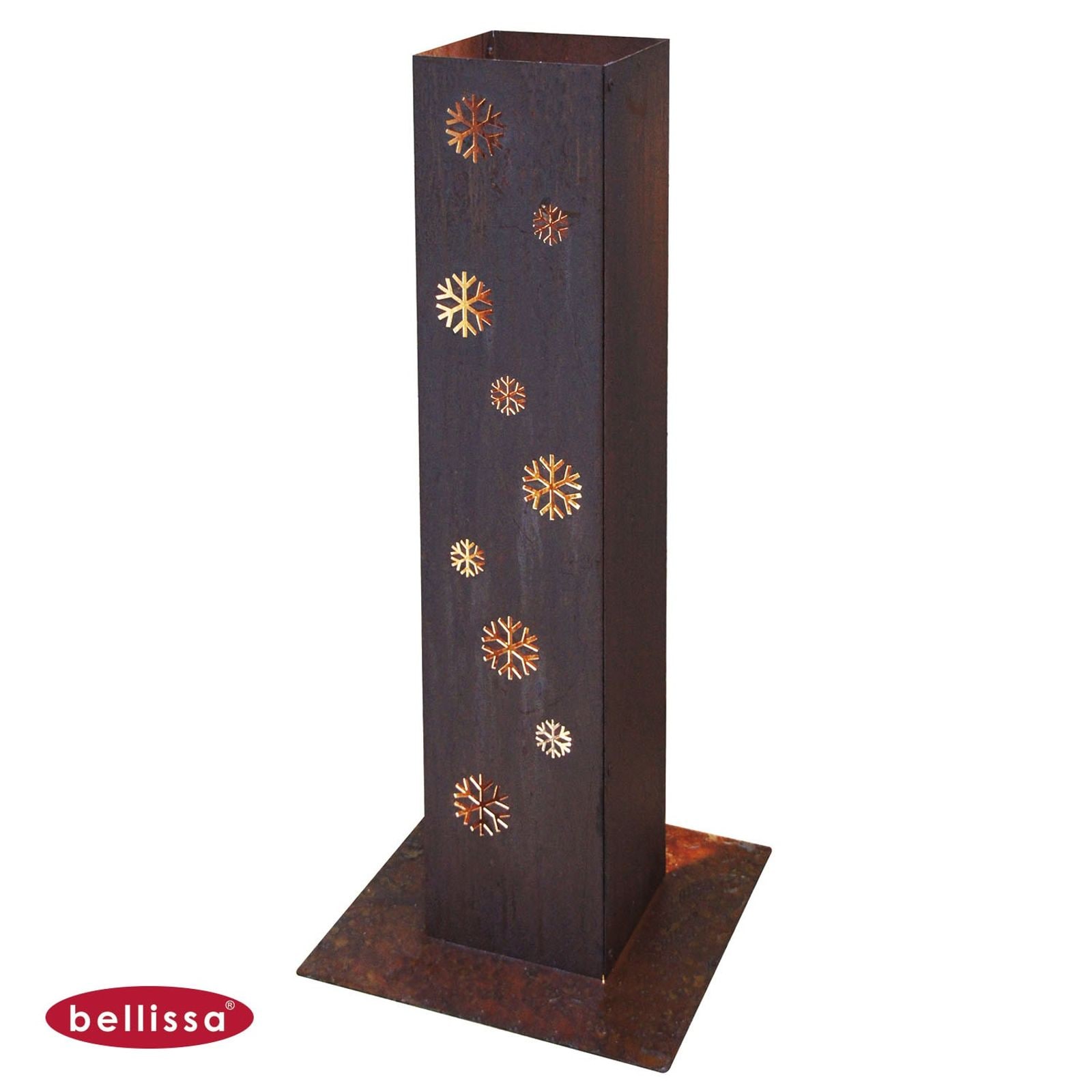 Bellissa Bellissa&reg; Corten Feuers&auml;ule 70cm Lichts&auml;ule Windlicht S&auml;ule Garten - Bild 1