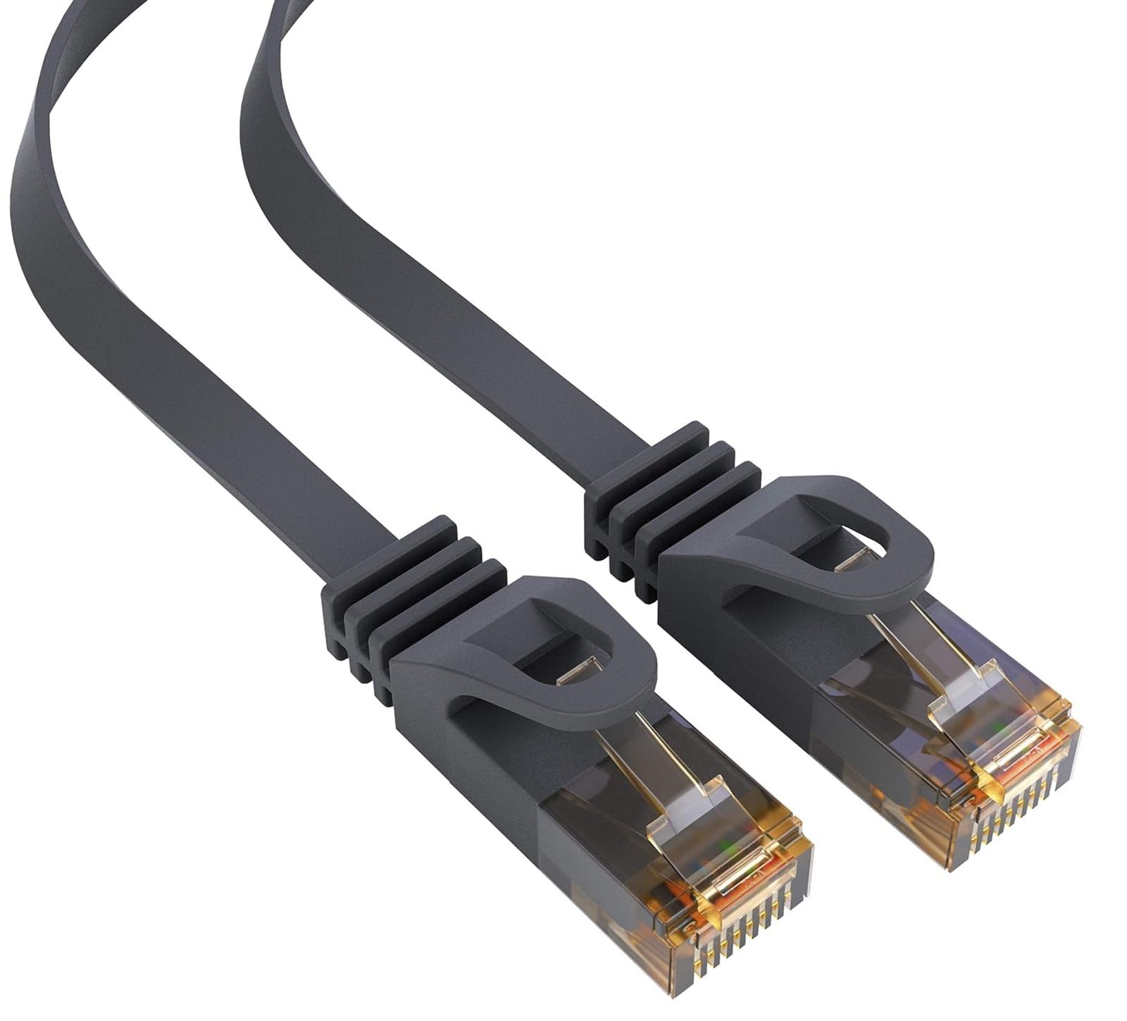 BURI LAN Kabel 15m CAT 6 Netzwerkkabel Flachkabel Ethernet RJ45 20 Meter - Bild 1