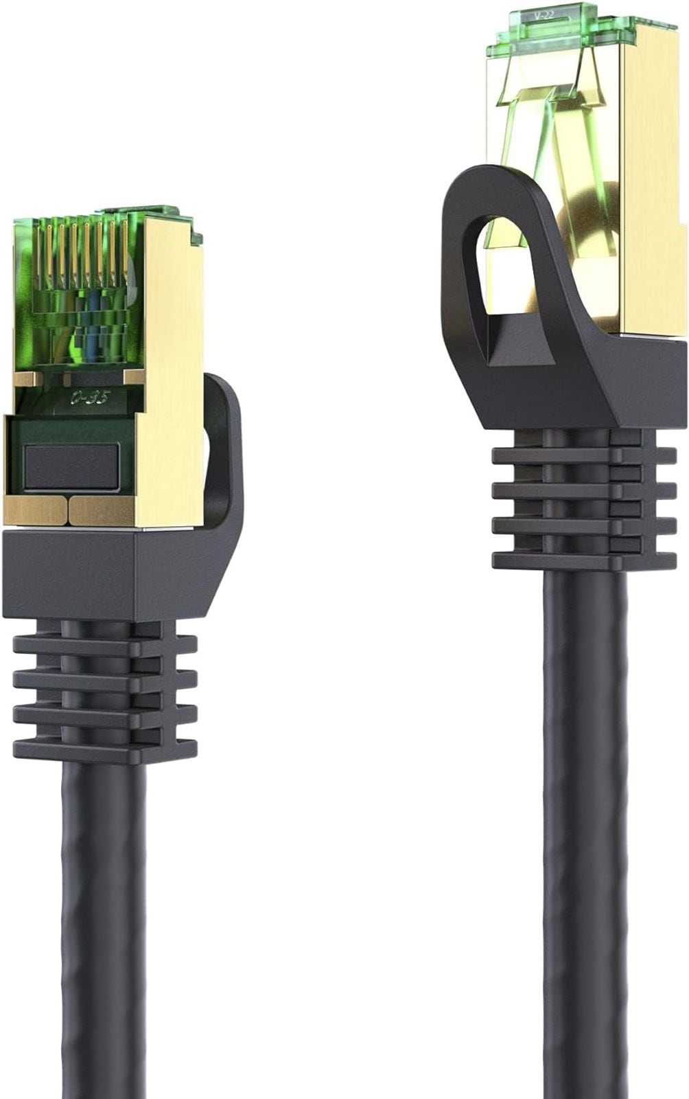 BURI LAN Kabel 10m CAT 7 Netzwerkkabel Rohkabel Ethernet Kabel RJ45 schwarz - Bild 1