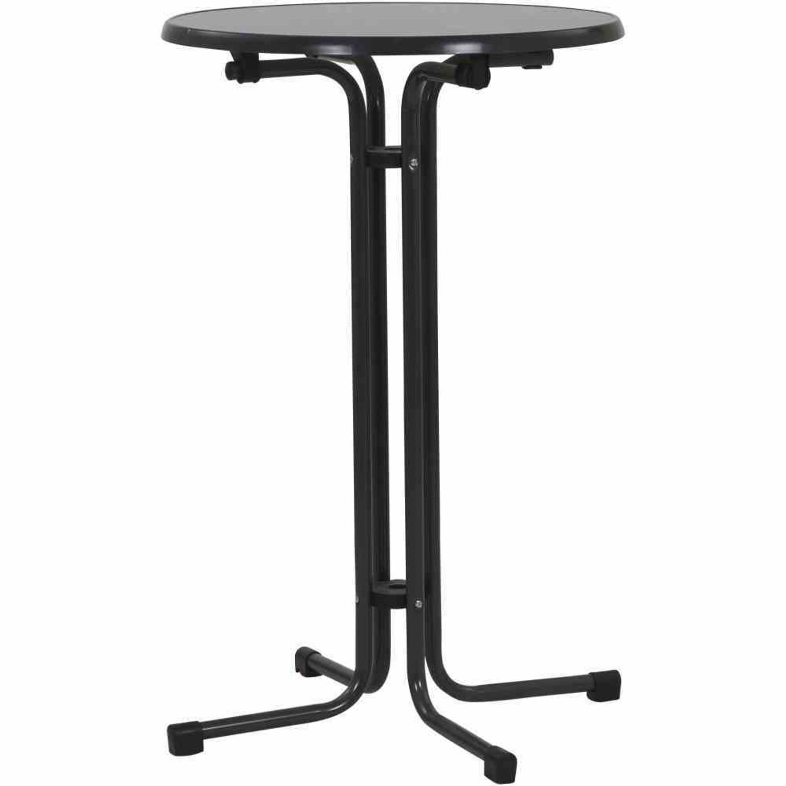 MFG Stehtisch Ø 70x110 cm, grau, klappbar Stahlrohrgestell
