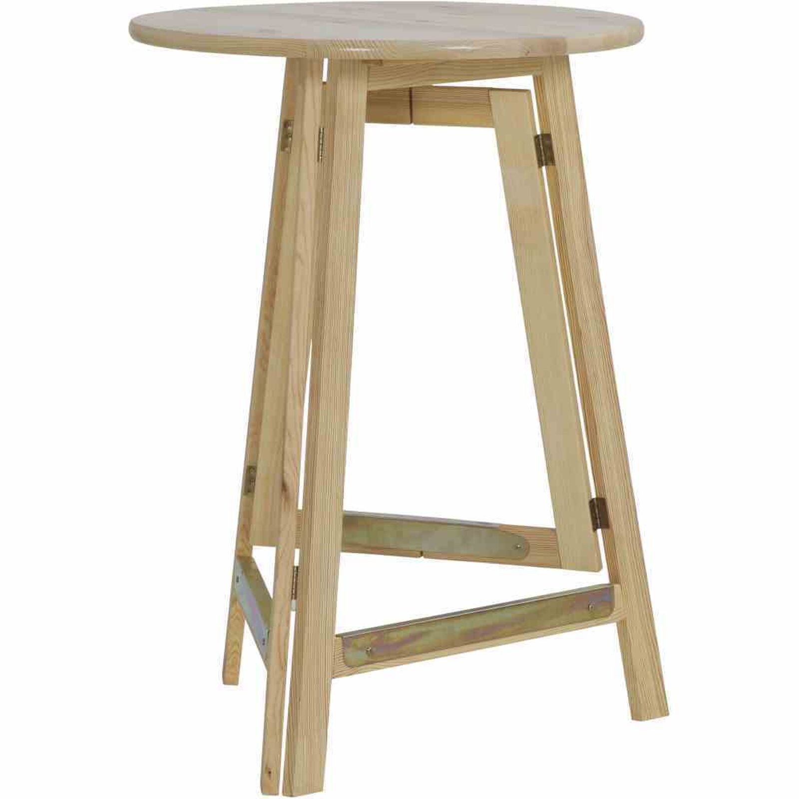 Fun Star Stehtisch Ø 78 cm, komplett aus Kiefernholz Gestell klappbar