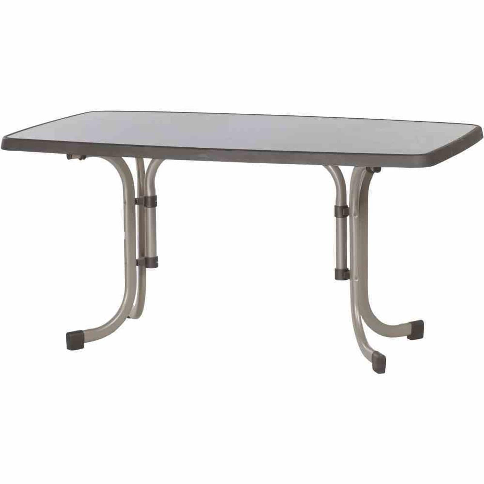 SIEGER Boulevard-Klapptisch, 150x90x72 cm, chamapgner Stahrohrgestell, Mecali - Bild 1