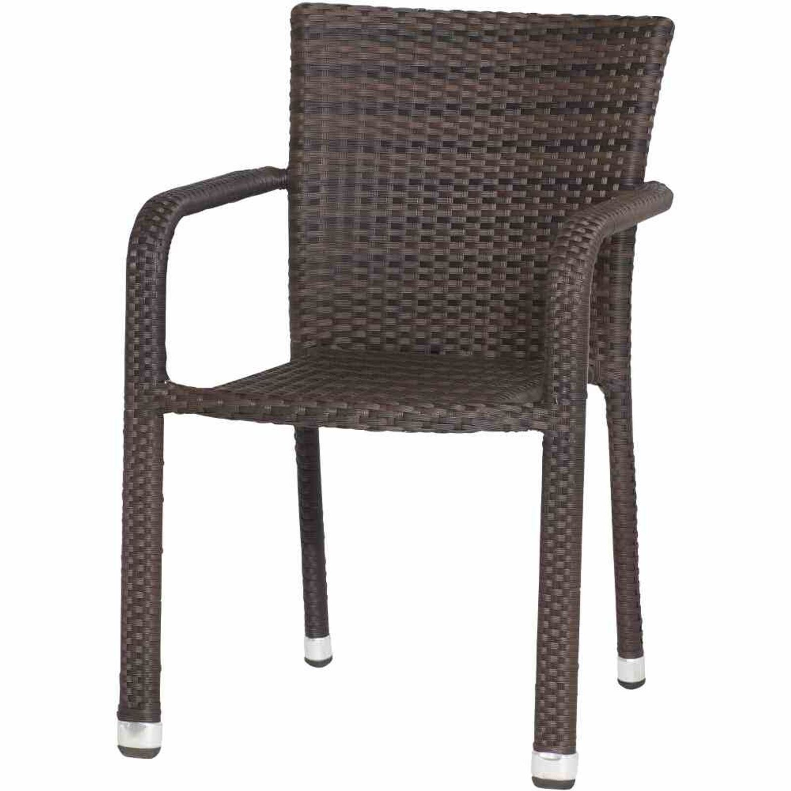 Siena Garden Minas Stapelsessel Gestell Aluminium schwarz, Fläche Gardino®-Geflecht