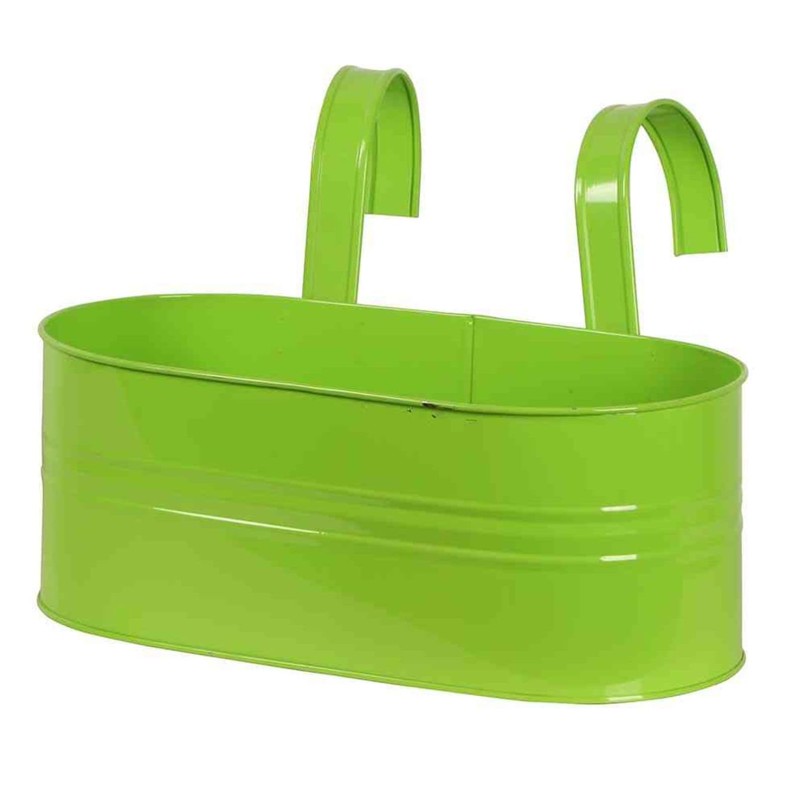 Siena Garden Blumenkasten oval, gr&uuml;n, 39 x 16,5 x 14,5 cm Stahlblech, mit fest mont - Bild 1