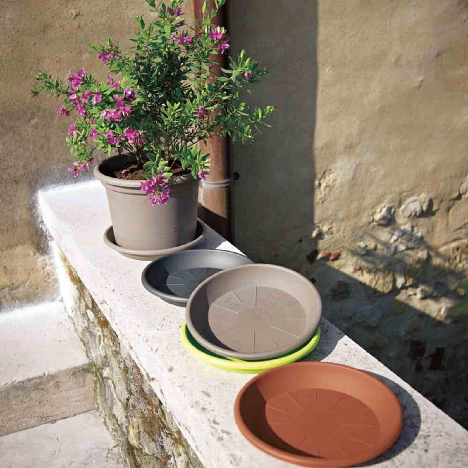 euro3plast Untersetzer MEDEA 44 cm taupe für Kübel GEO