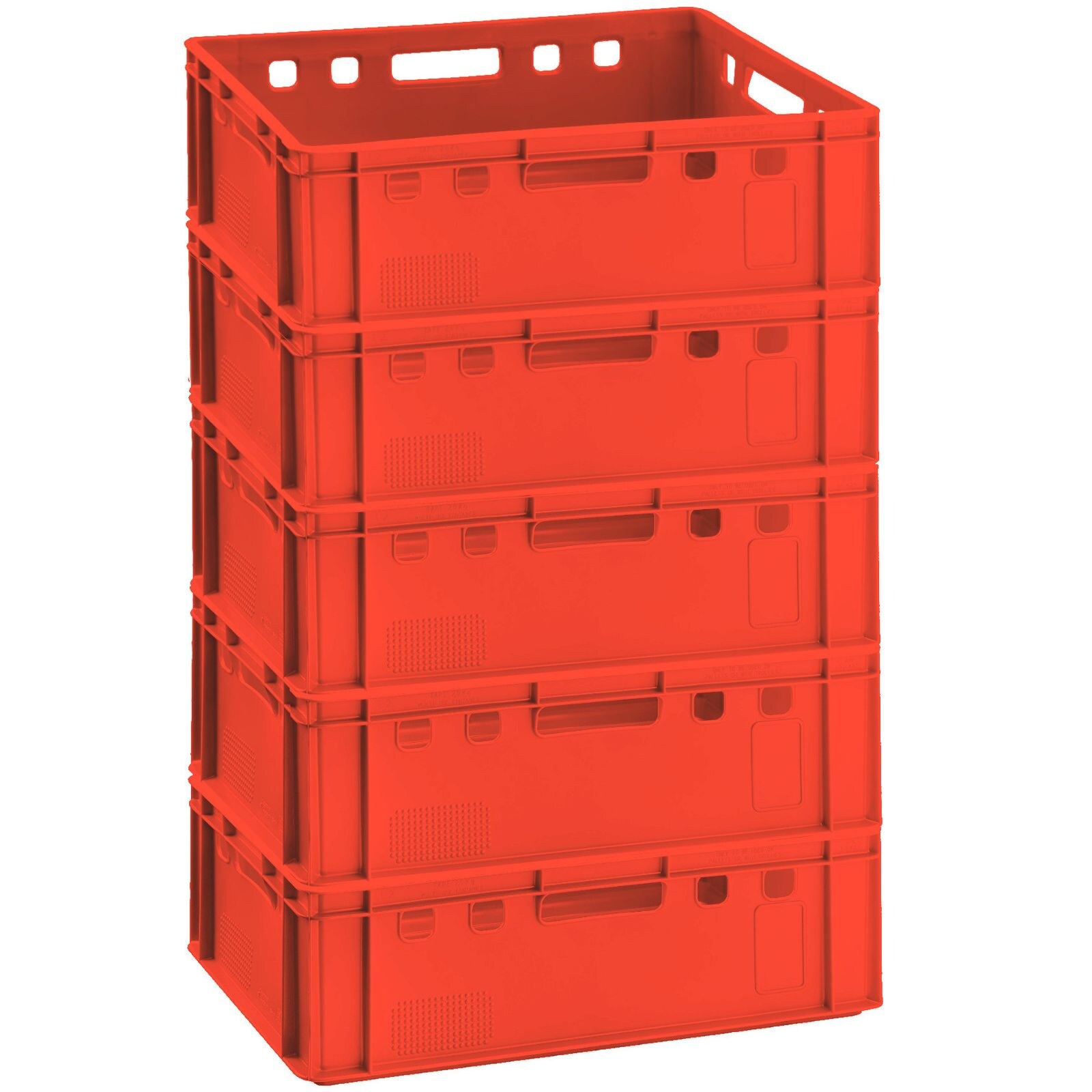 BURI 5x Eurokiste E2 Fleischkiste Eurofleischkiste HDPE Germany stapelbar
