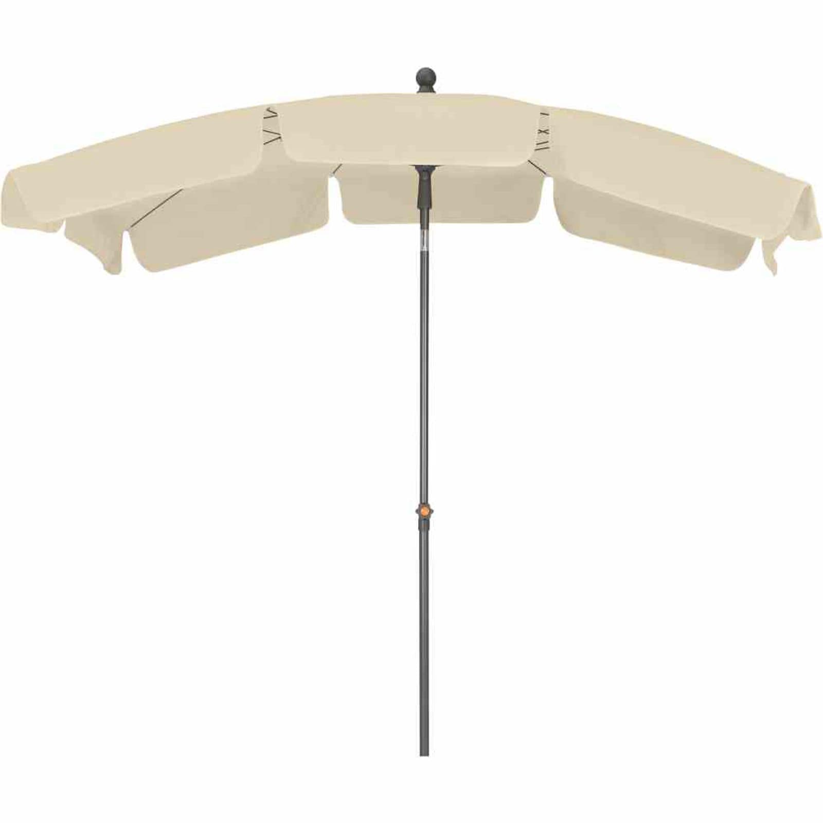 Siena Garden Tropico Mittelstockschirm anthrazit/natur 210x140cm Gestell Stahl anth - Bild 1