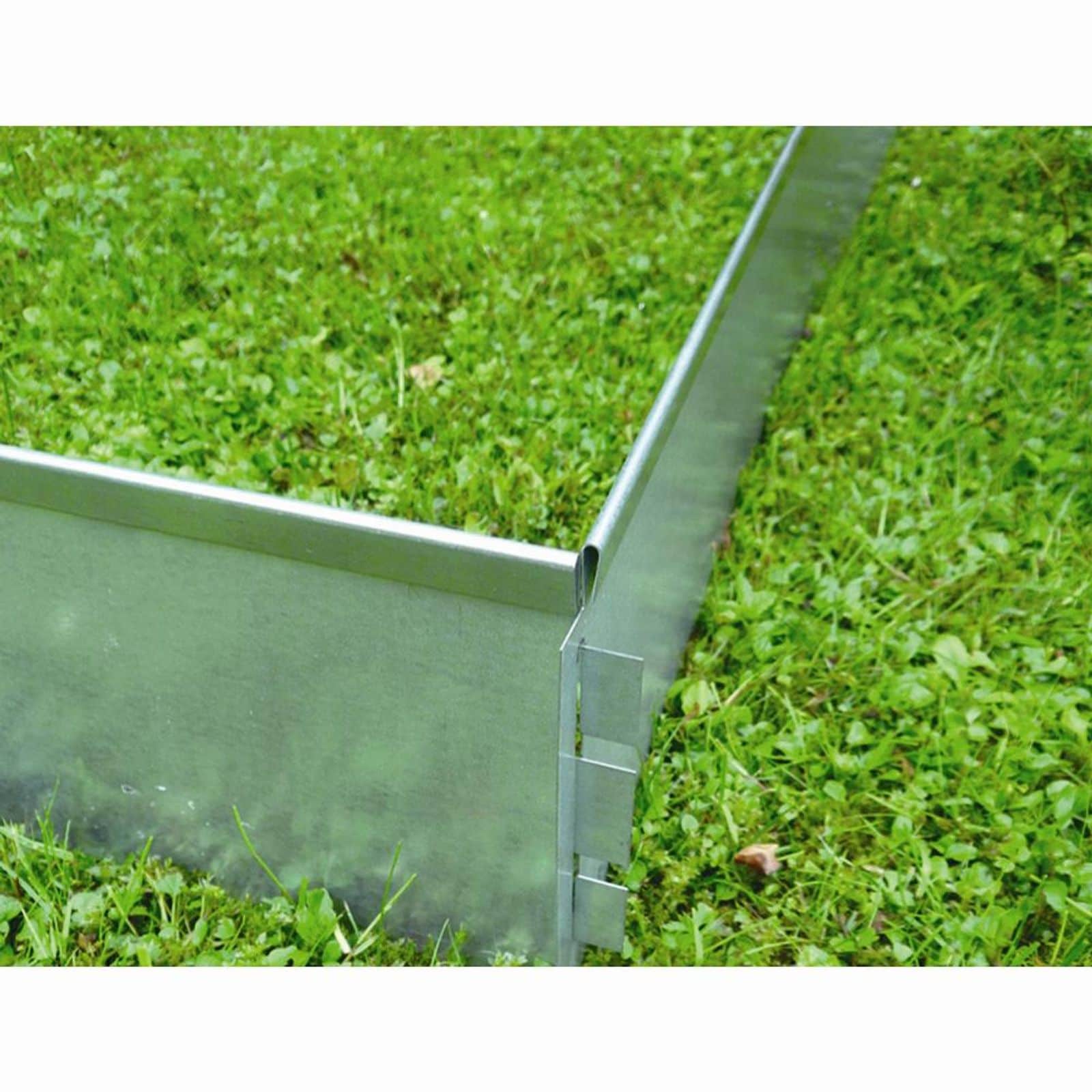 DeuFa Fallen-Produktions- und Vertriebs GmbH Rasenkante verzinkt, Ma&szlig;e: 100x15cm aus biegsamen Metallblech - Bild 1