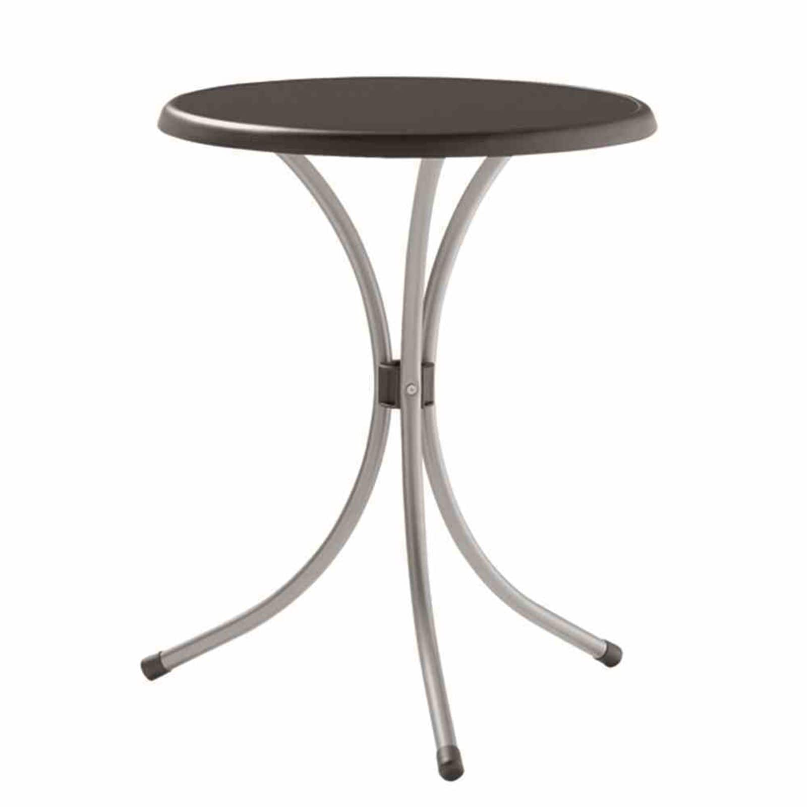 SIEGER Bistrotisch, Ø 60x72 cm, graphit Stahlrohrgestell, Dekorplatte