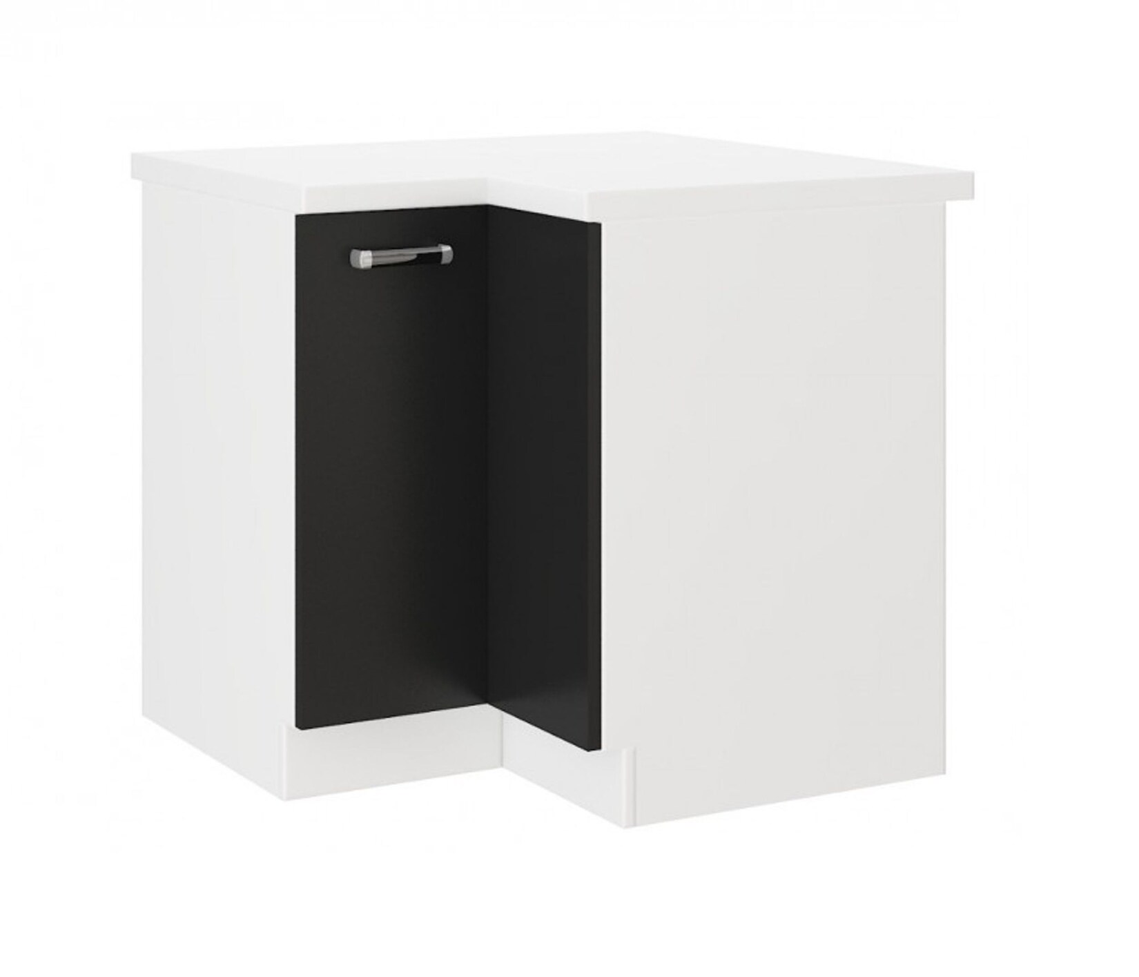 Küchen Eckunterschrank 89x89 cm für das Modell „Omega 240 Schwarz + Weiss“