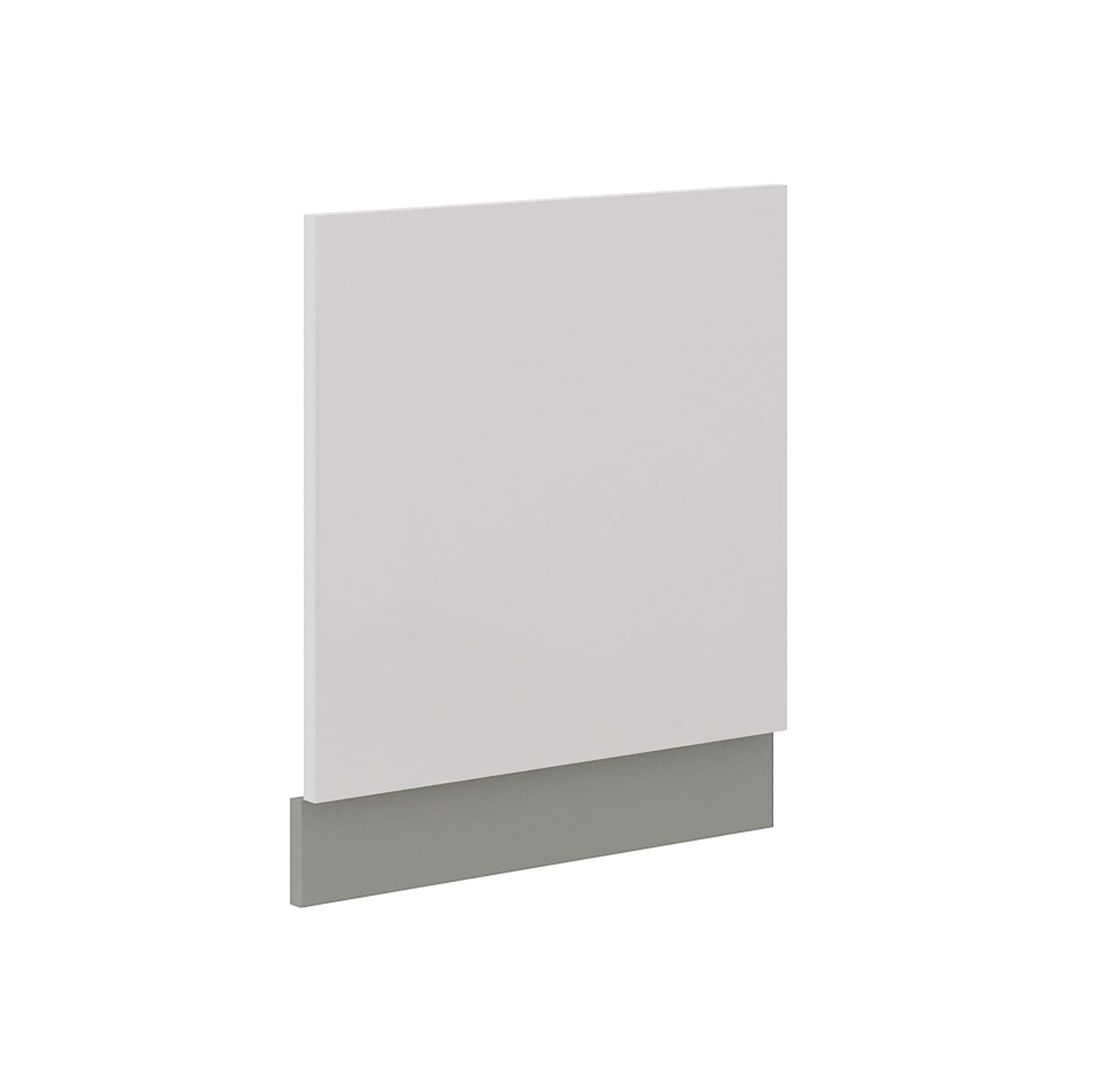 Frontblende Geschirrsp&uuml;ler integriert 60 cm Wei&szlig; Hochglanz K&uuml;che Bianca Grey - Bild 1