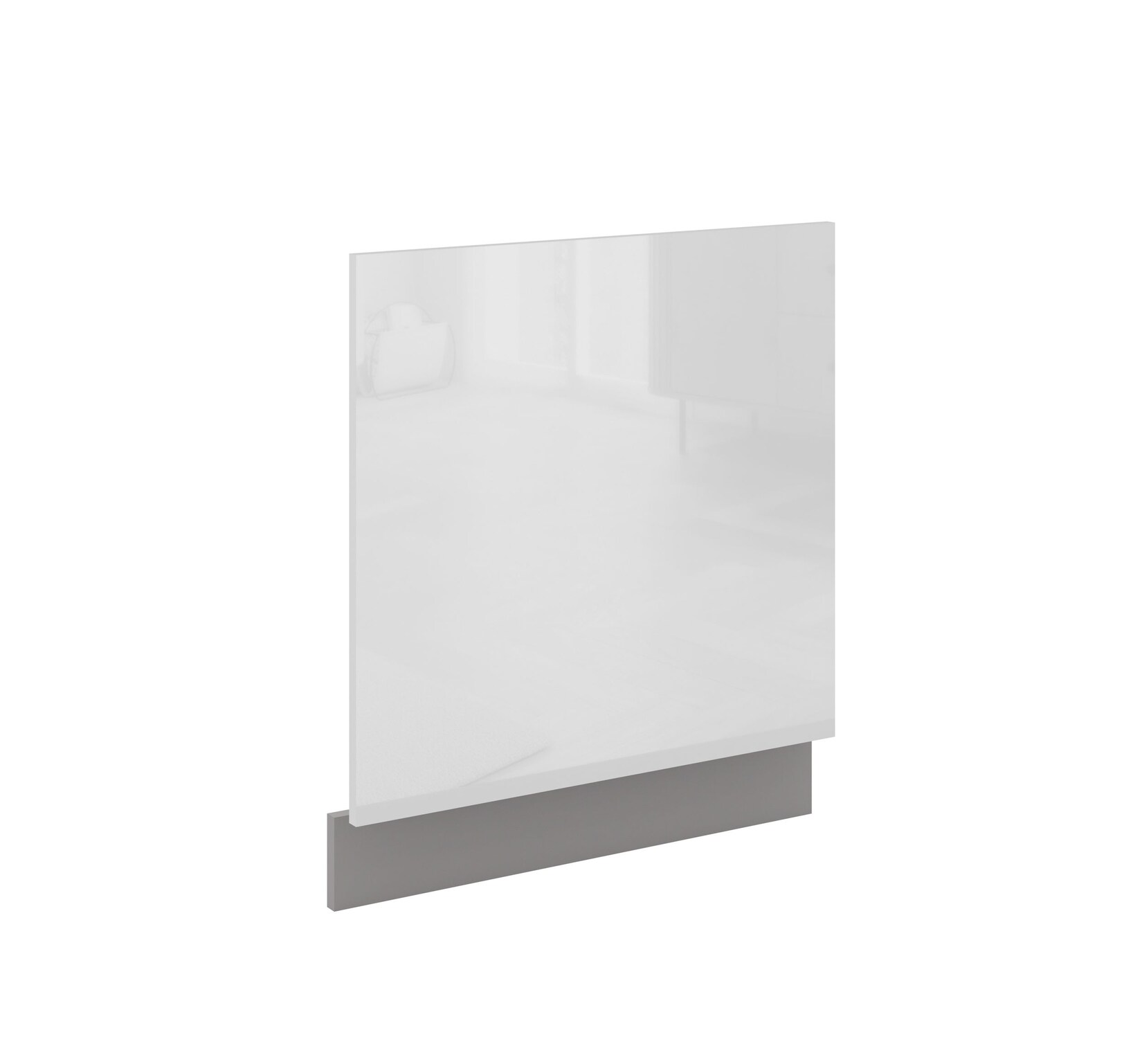 Frontblende Geschirrspüler integriert 60 cm Weiß Hochglanz Küche Bianca Grey