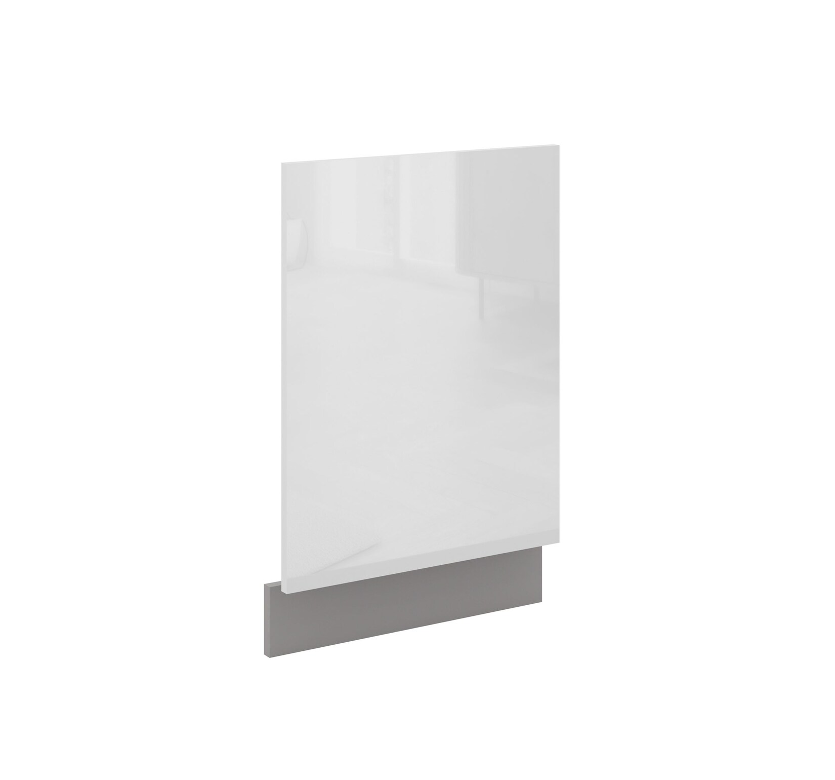 Frontblende Geschirrspüler integriert 45 cm Weiß Hochglanz Küche Bianca Grey