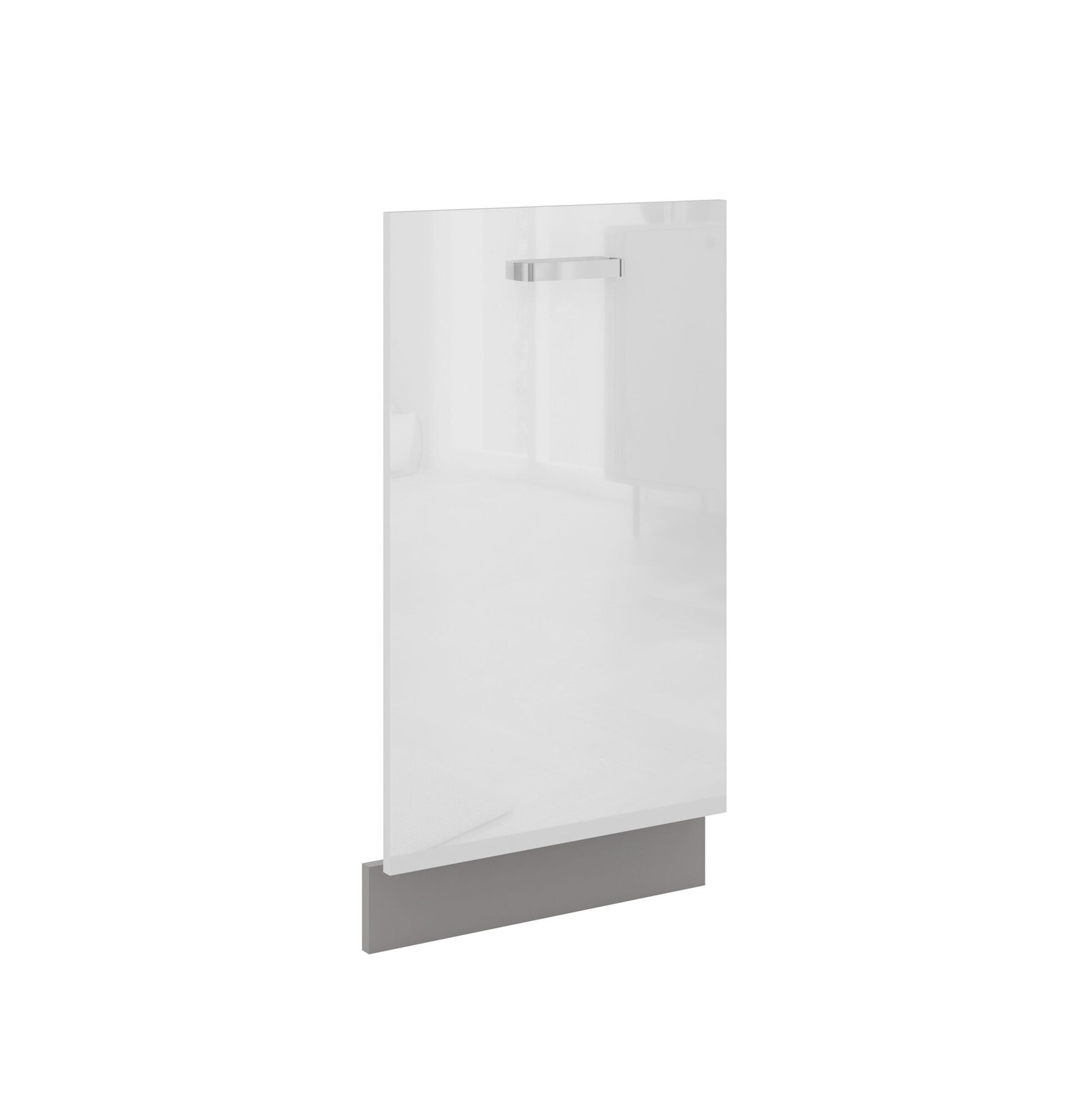 Frontblende Geschirrspüler vollintegriert 45 cm Weiß Hochglanz Küche Bianca Grey