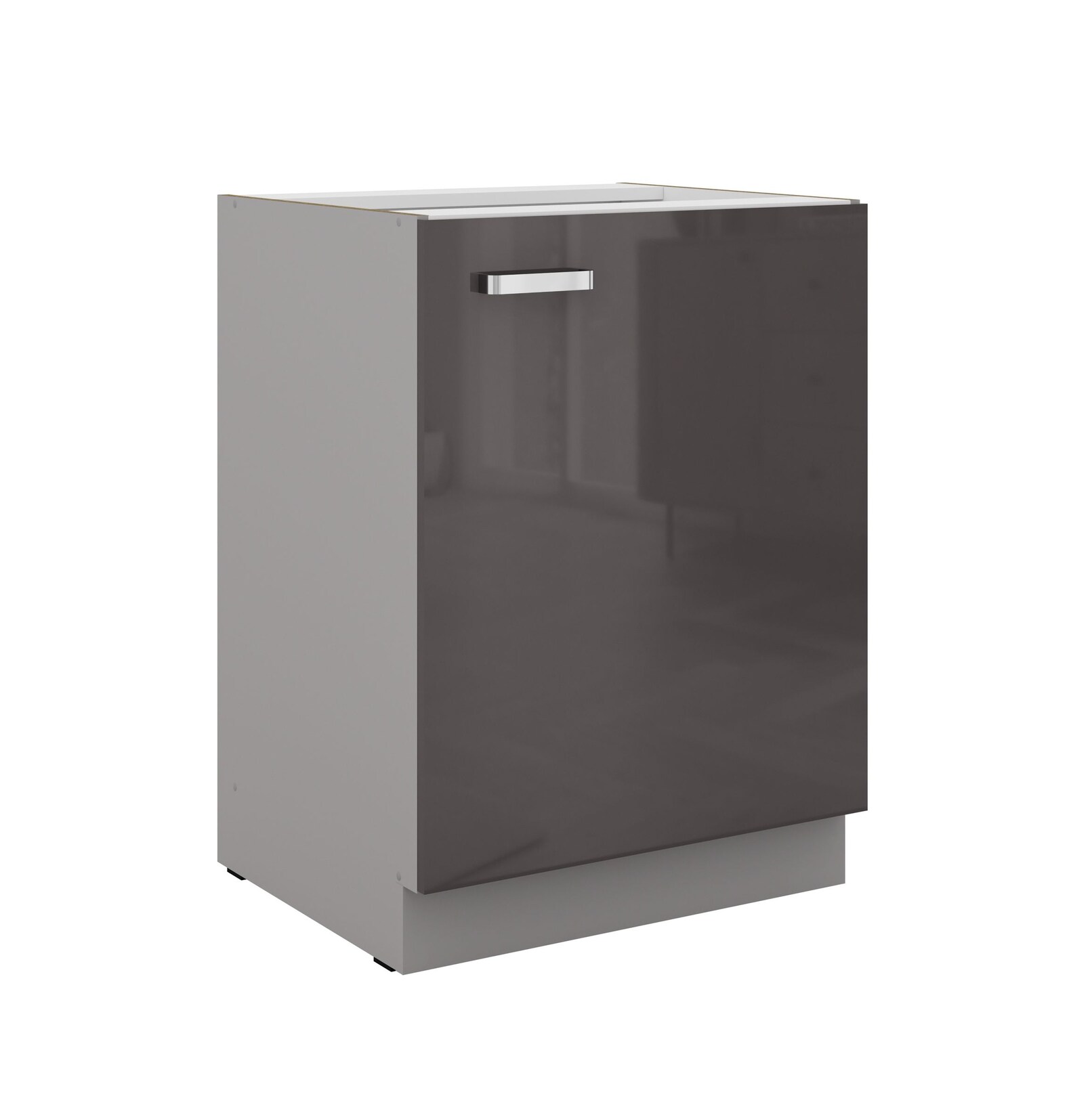Küchen Unterschrank 60 Hochglanz Grau Küchenzeile Küchenblock Küche Grey Bianca